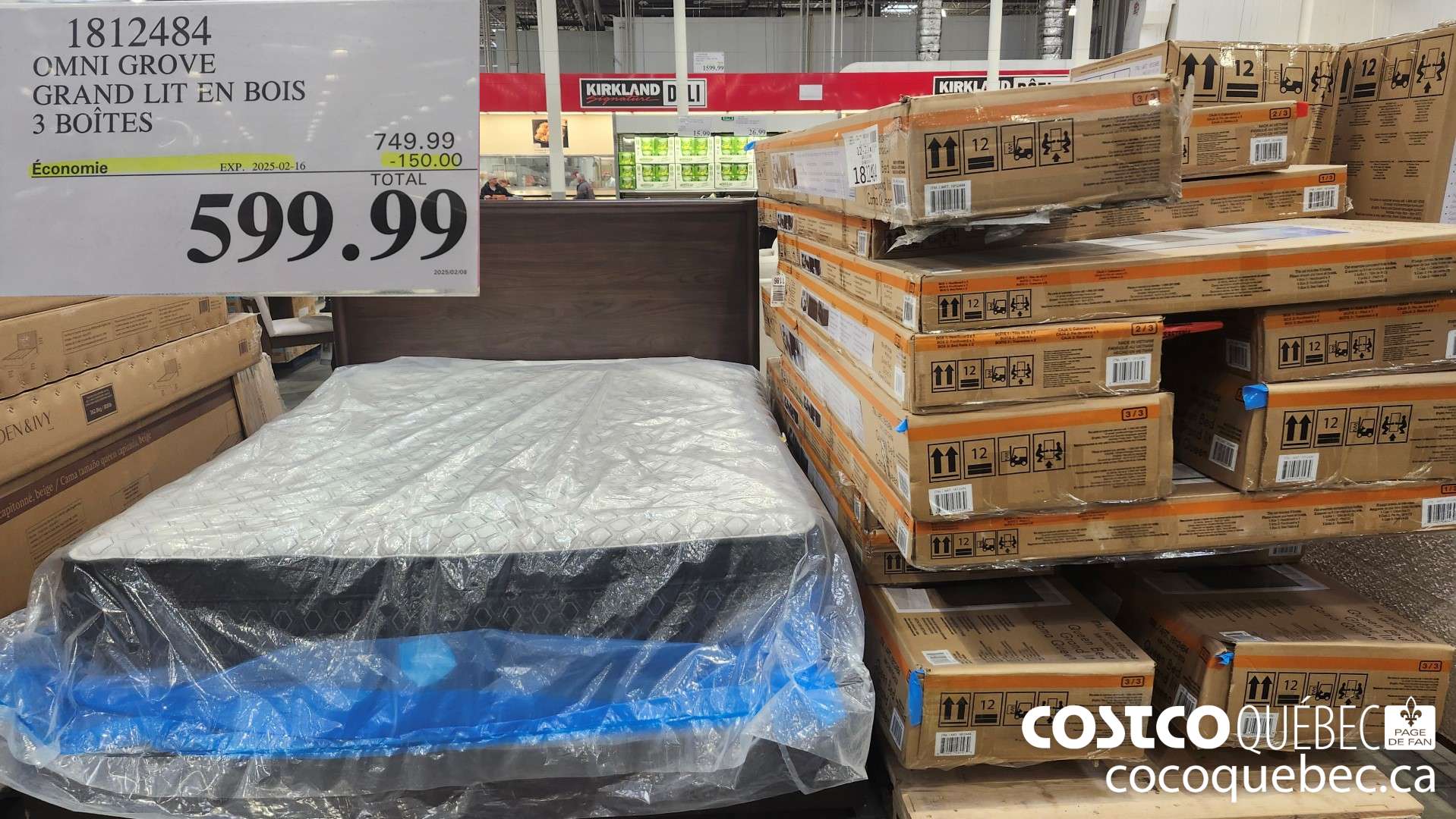 1812484 OMNI GROVE GRAND LIT EN BOIS 3 BOITES  ($150.00 INSTANT SAVINGS EXPIRES ON 2025-02-16) $599.99