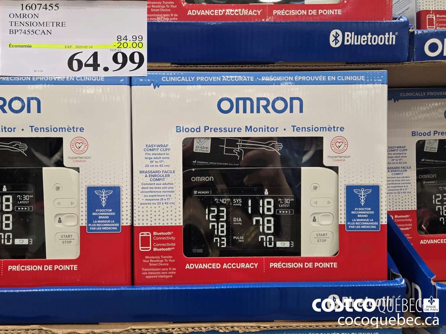1607455 OMRON TENSIOMETRE  ($20.00 INSTANT SAVINGS EXPIRES ON 2025-02-16) $64.99