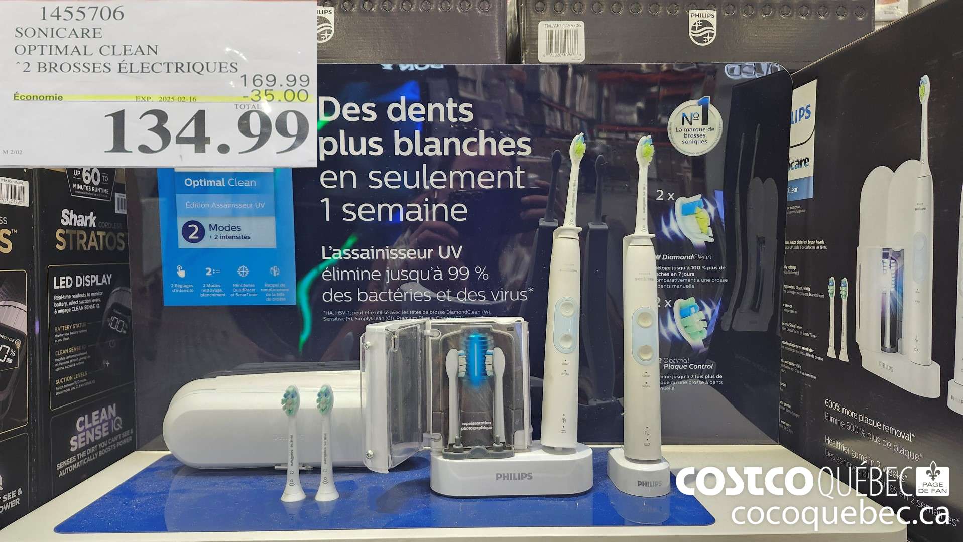 1455706 OPTIMAL CLEAN 2 BROSSES ELECTRIQUES ($35.00 INSTANT SAVINGS EXPIRES ON 2025-02-16) $134.99
