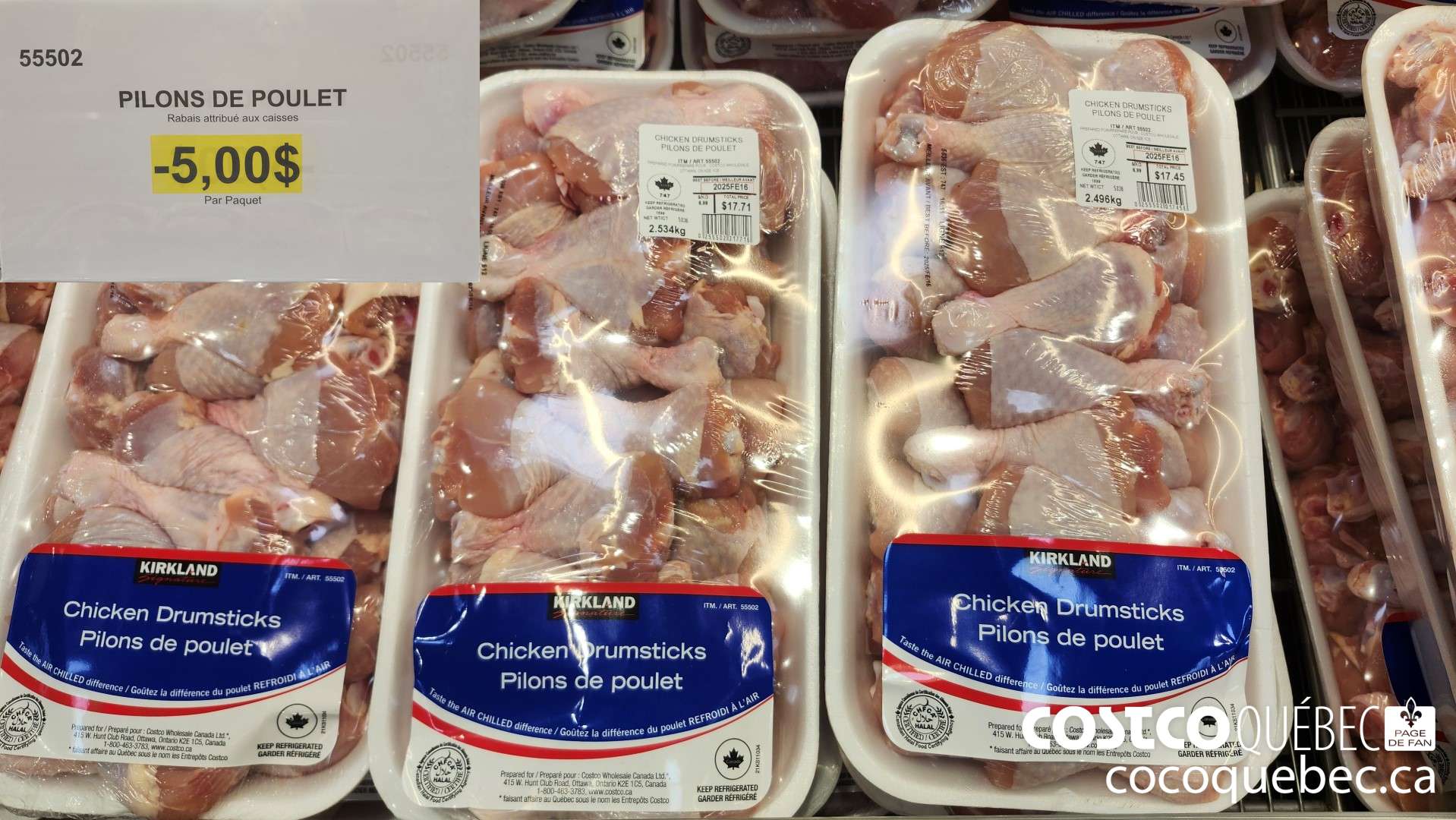 55502 PILONS DE POULET  ($5.00 INSTANT SAVINGS)