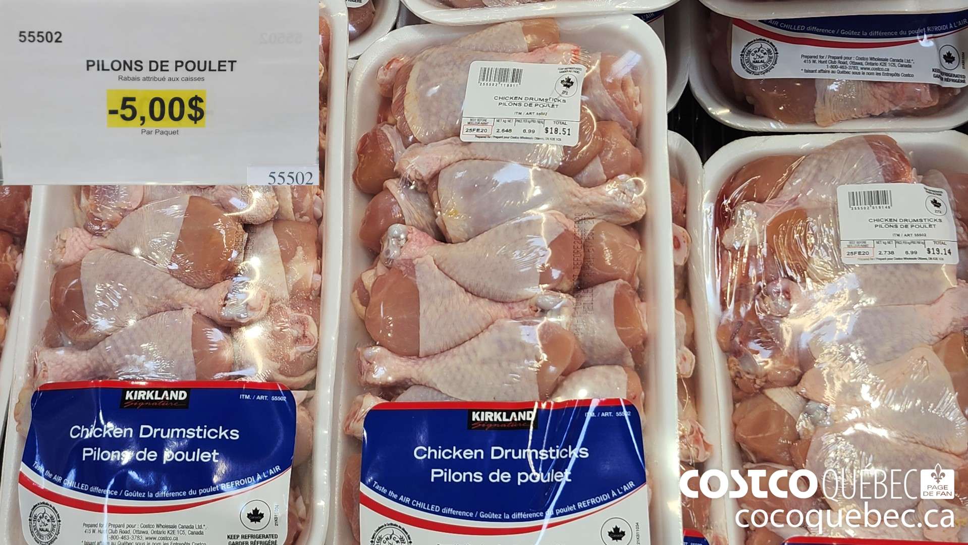 55502 PILONS DE POULET  ($5.00 INSTANT SAVINGS)