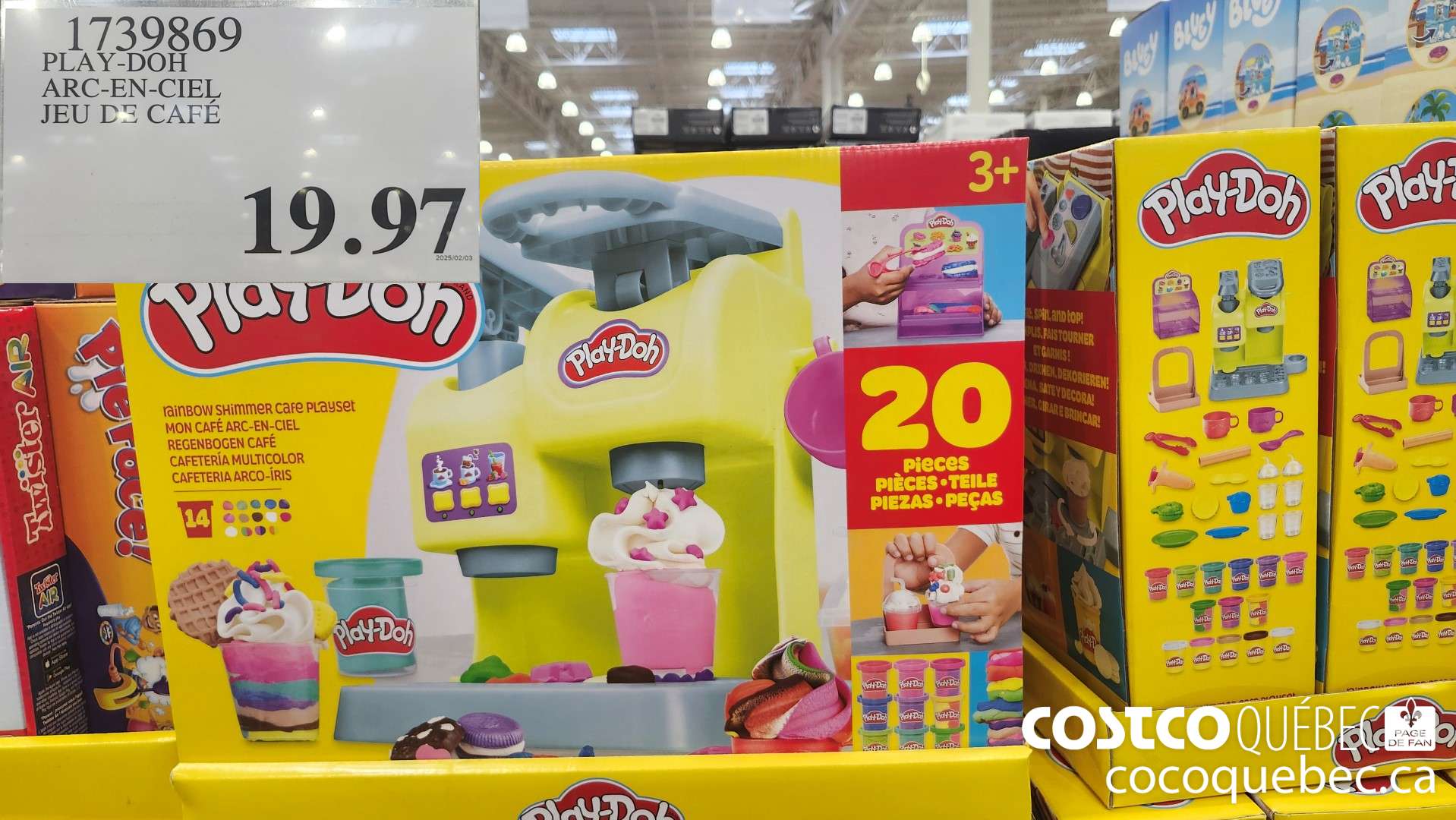 1739869 PLAY-DOH ARC-EN-CIEL JEU DE CAFE  $19.97