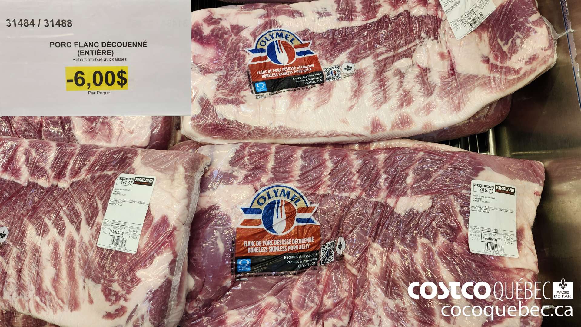 391484 PORC FLANC DECOUENNE (ENTIERE)  ($6.00 INSTANT SAVINGS)