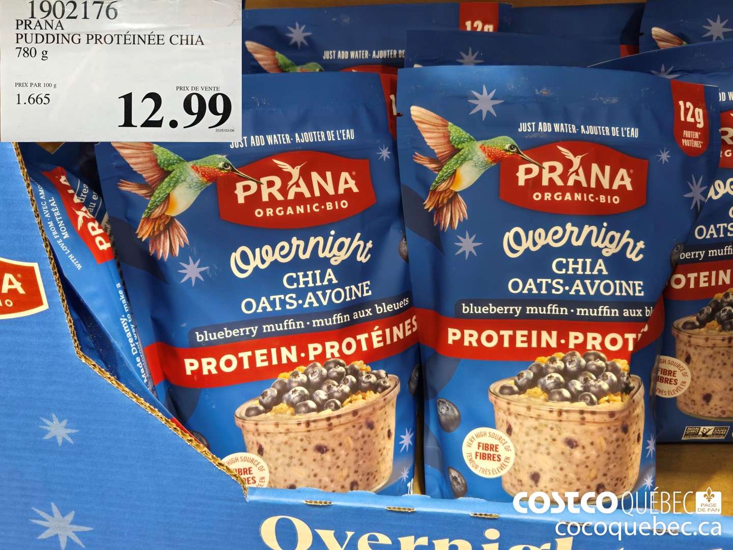 1902176 PRANA PUDDING PROTEINEE CHIA 780 g  $12.99