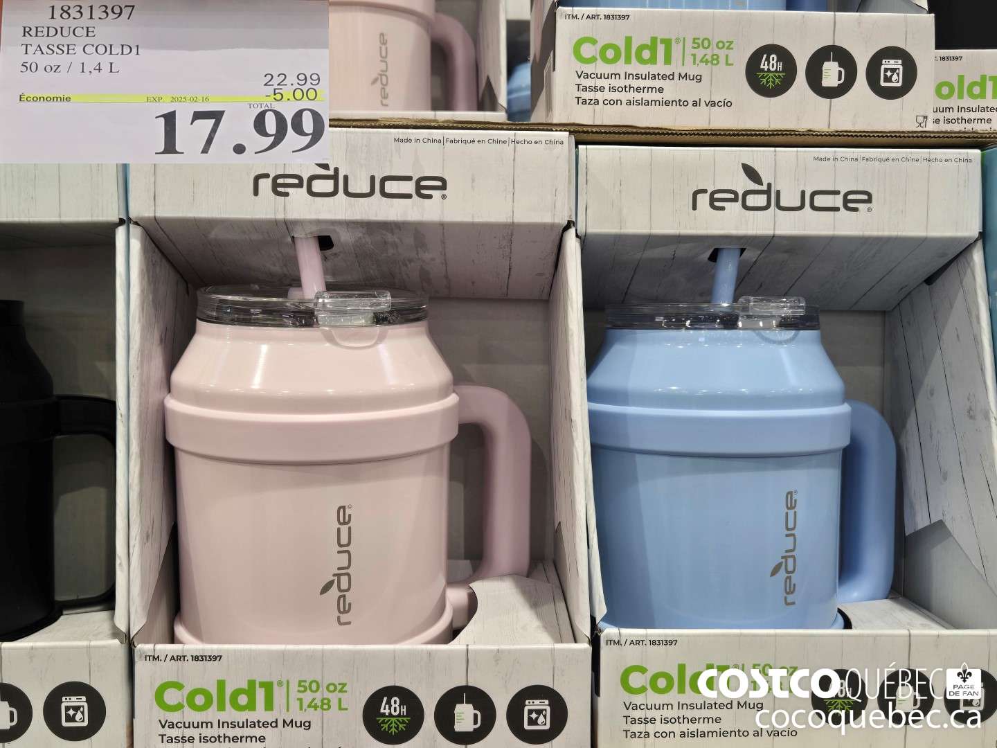 1831397 REDUCE TASSE COLD1 50 OZ  ($5.00 INSTANT SAVINGS EXPIRES ON 2025-02-16) $17.99