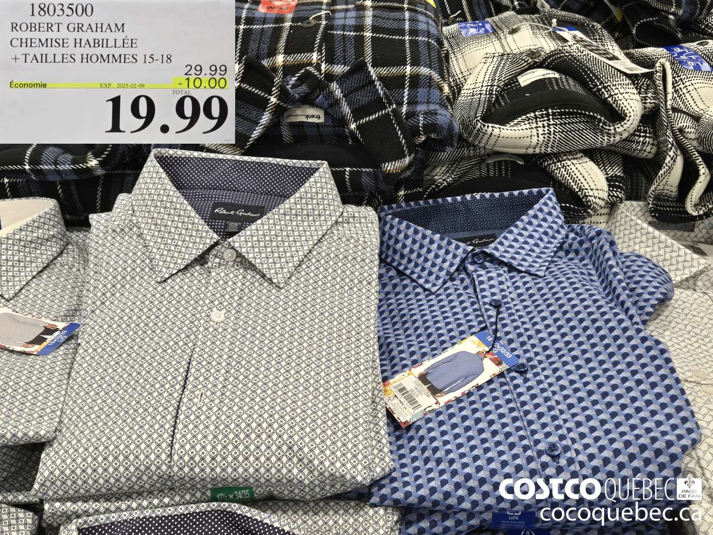 1803500 ROBERT GRAHAM CHEMISE HABILLEE +TAILLES HOMMES 15-18  ($10.00 INSTANT SAVINGS EXPIRES ON 2025-02-09) $19.99