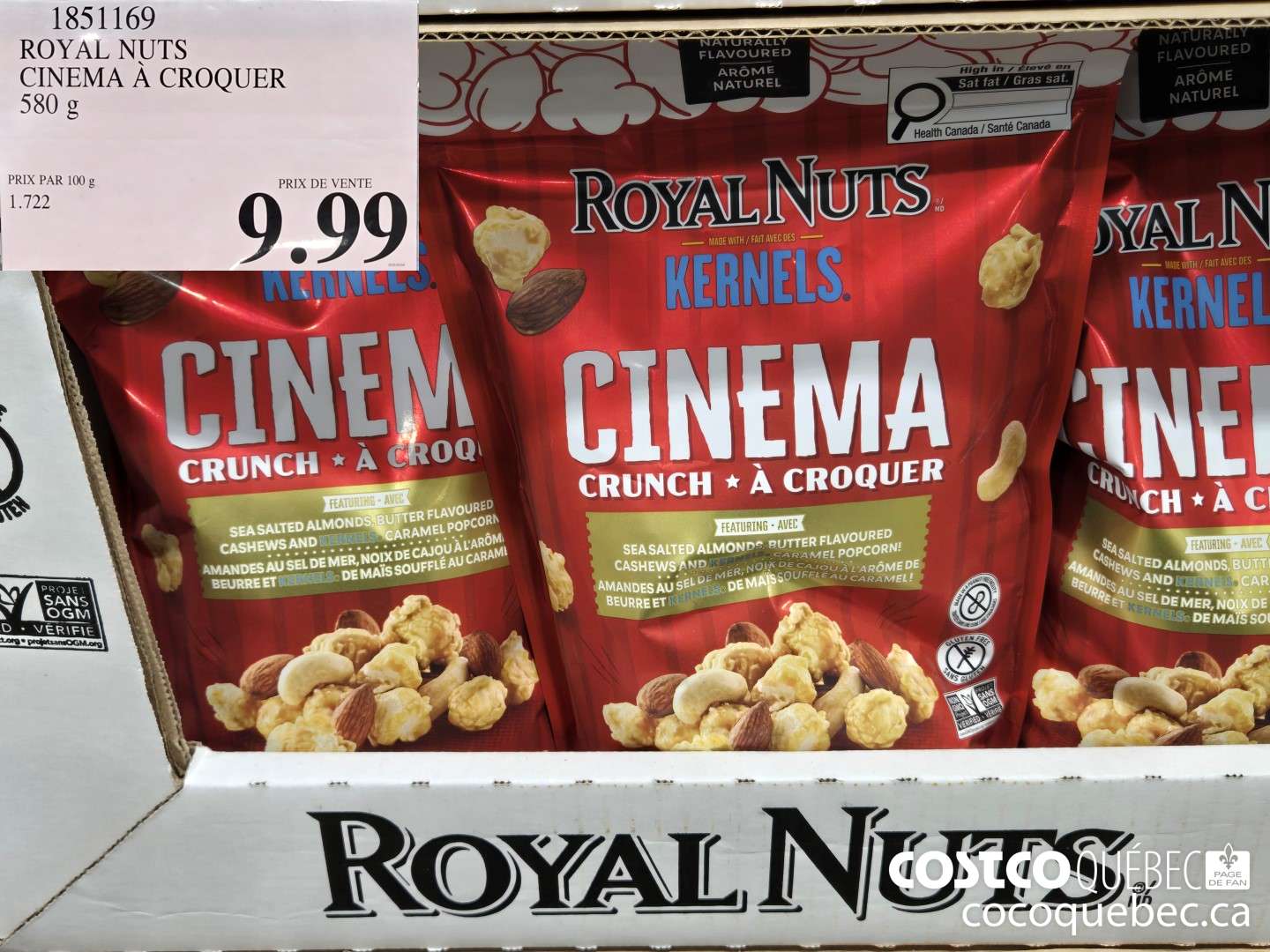 1851169 ROYAL NUTS CINEMA A CROQUER 580 g  $9.99