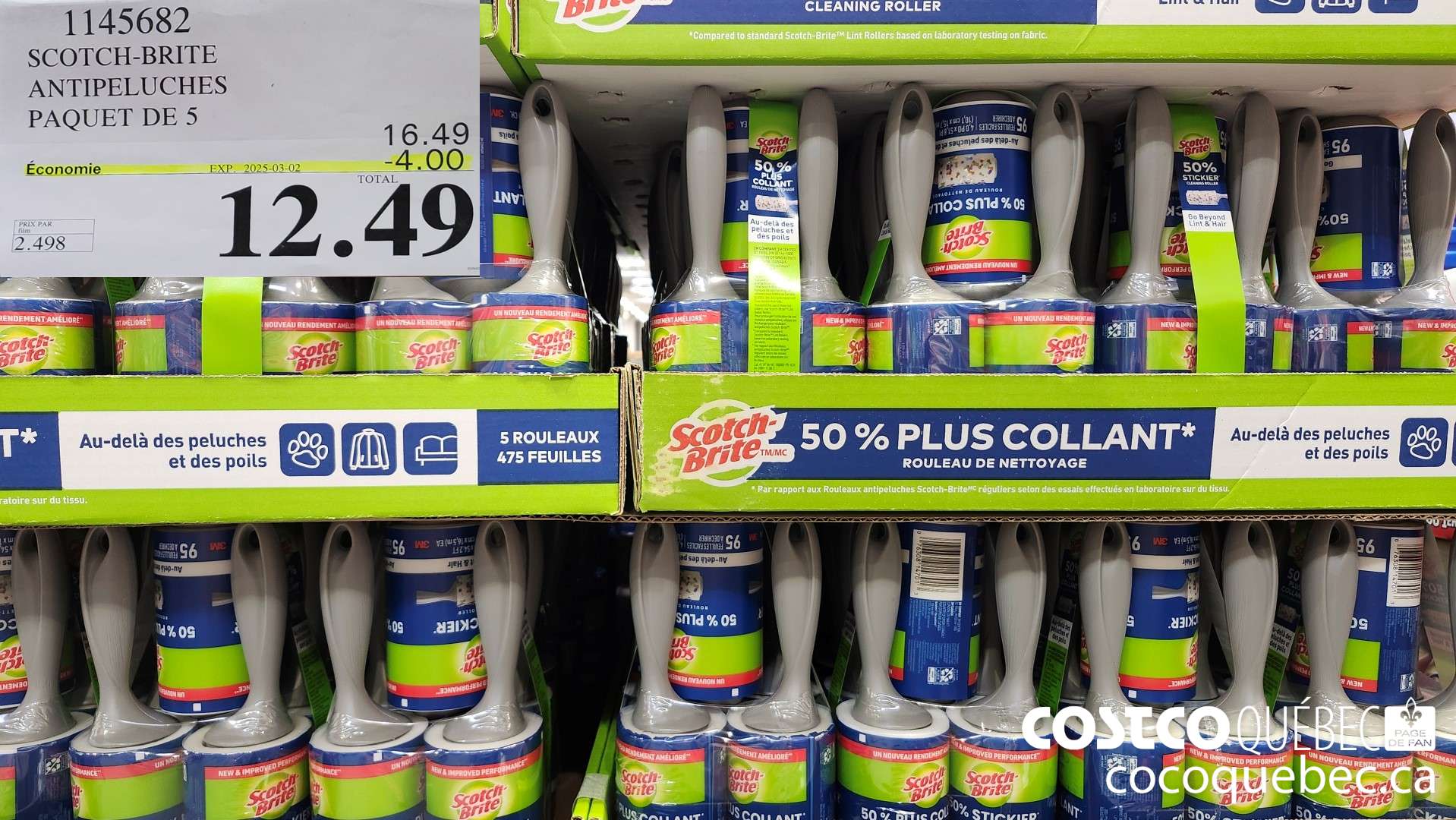 1145682 SCOTCH-BRITE ANTIPELUCHES PAQUET DE 5 ($4.00 INSTANT SAVINGS EXPIRES ON 2025-03-02) $12.49