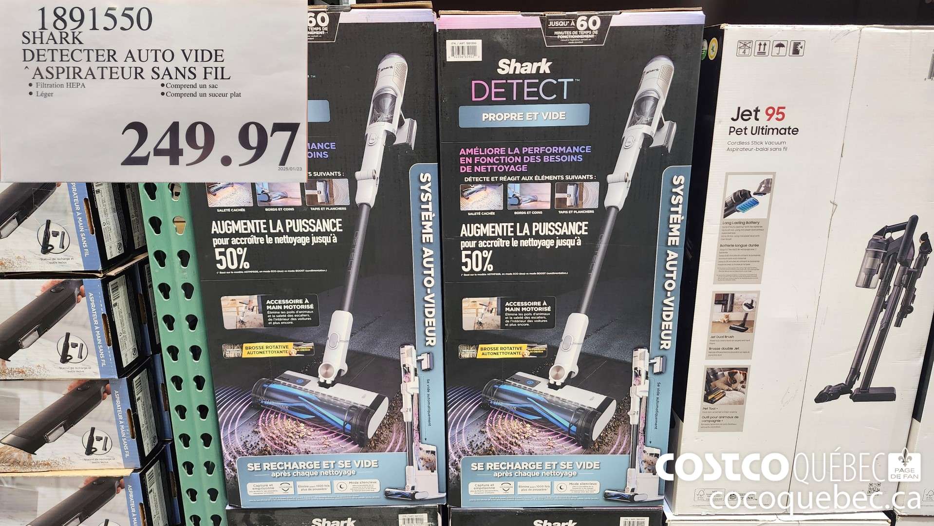 1891550 SHARK DETECTER PRO AUTO VIDE ASPIRATEUR-BATON  $249.97