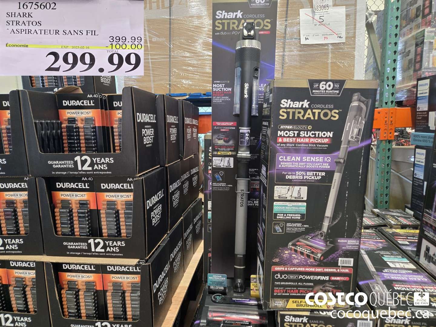 1675602 SHARK STRATOS ASPIRATEUR-BALAI AVEC BROSSE AUTONETTOYANTE  ($100.00 INSTANT SAVINGS EXPIRES ON 2025-02-16) $299.99
