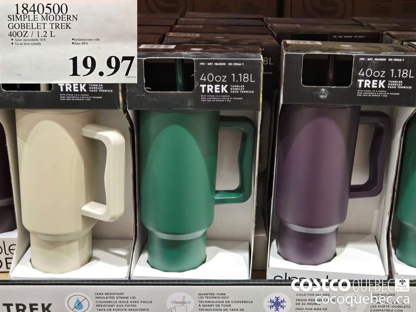 1840500 SIMPLE MODERN GOBELET TREK 400Z PNEIZA  $19.97