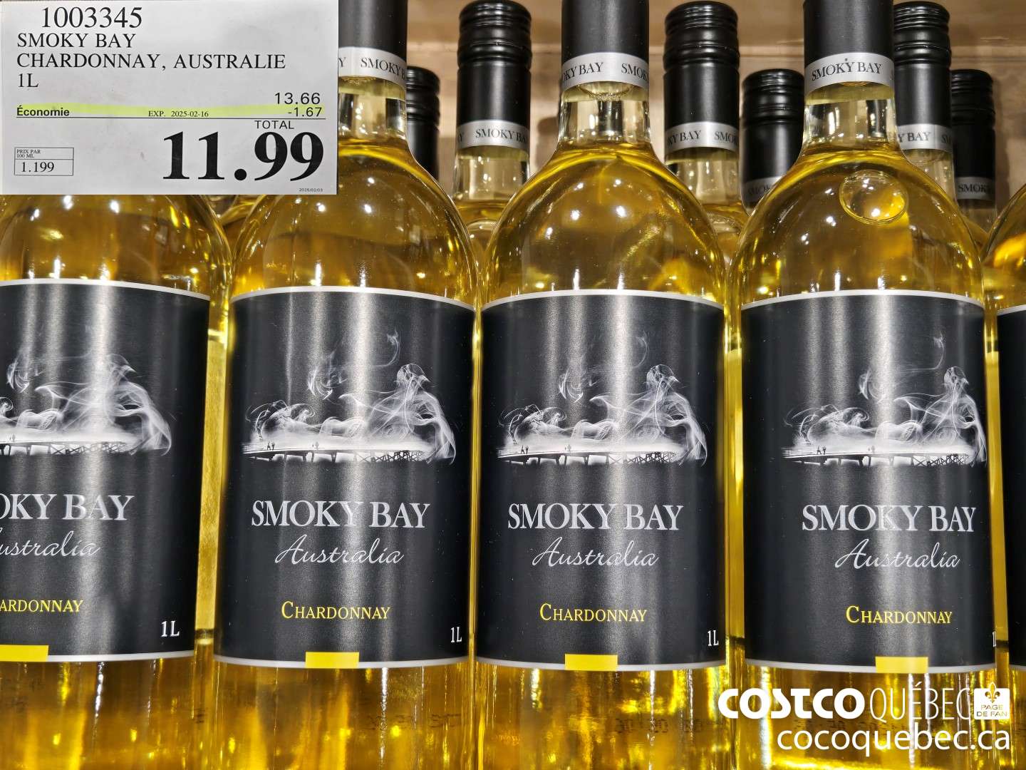 1003345 SMOKY BAY a BLANC PRIX PAR 100 ML PRIX DE VENTE $1.67OFF (EXPIRES ON 2025-02-16) $11.99