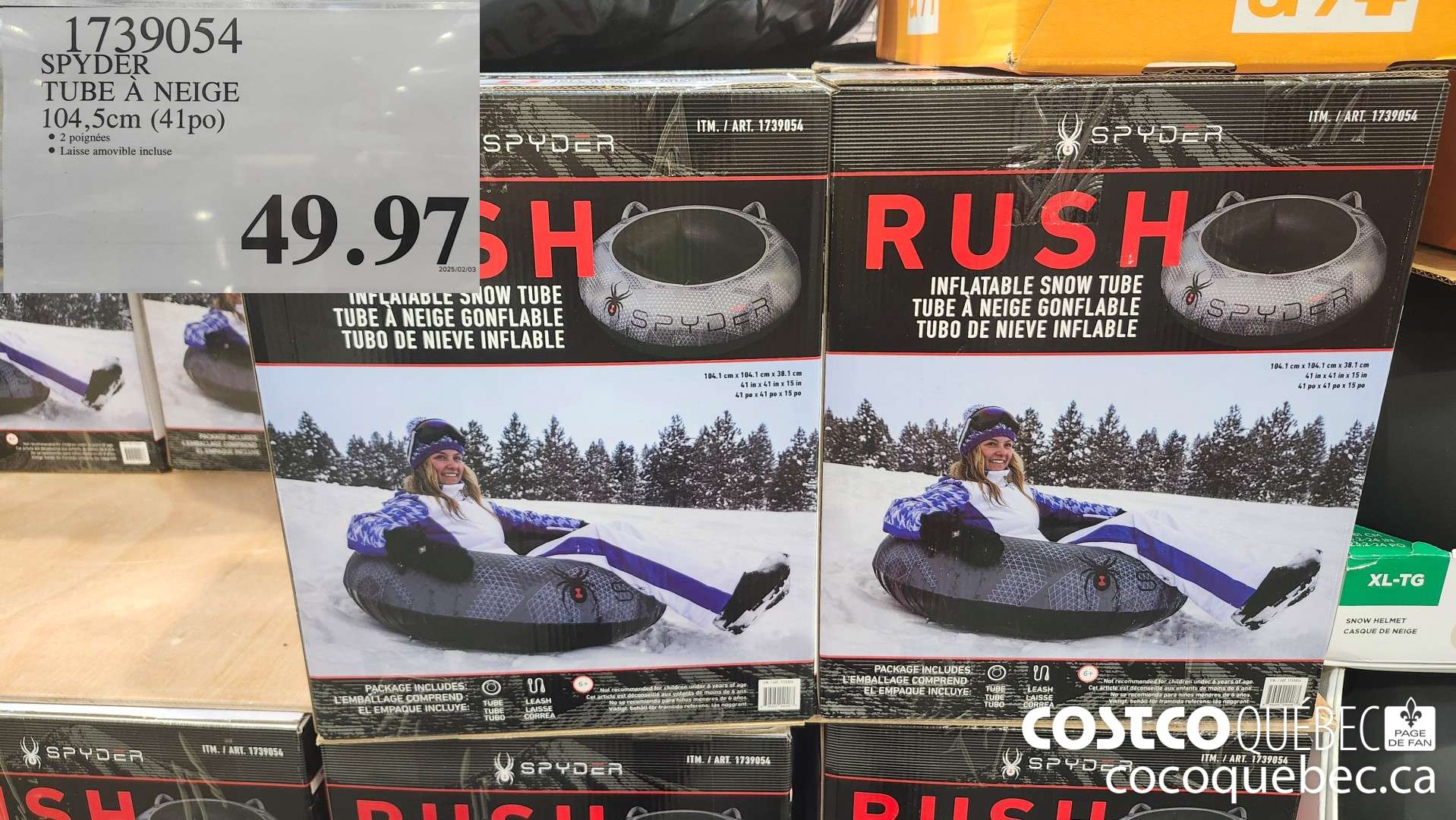 1739054 SPYDER TUBE A NEIGE 104,5cm (41po) $49.97