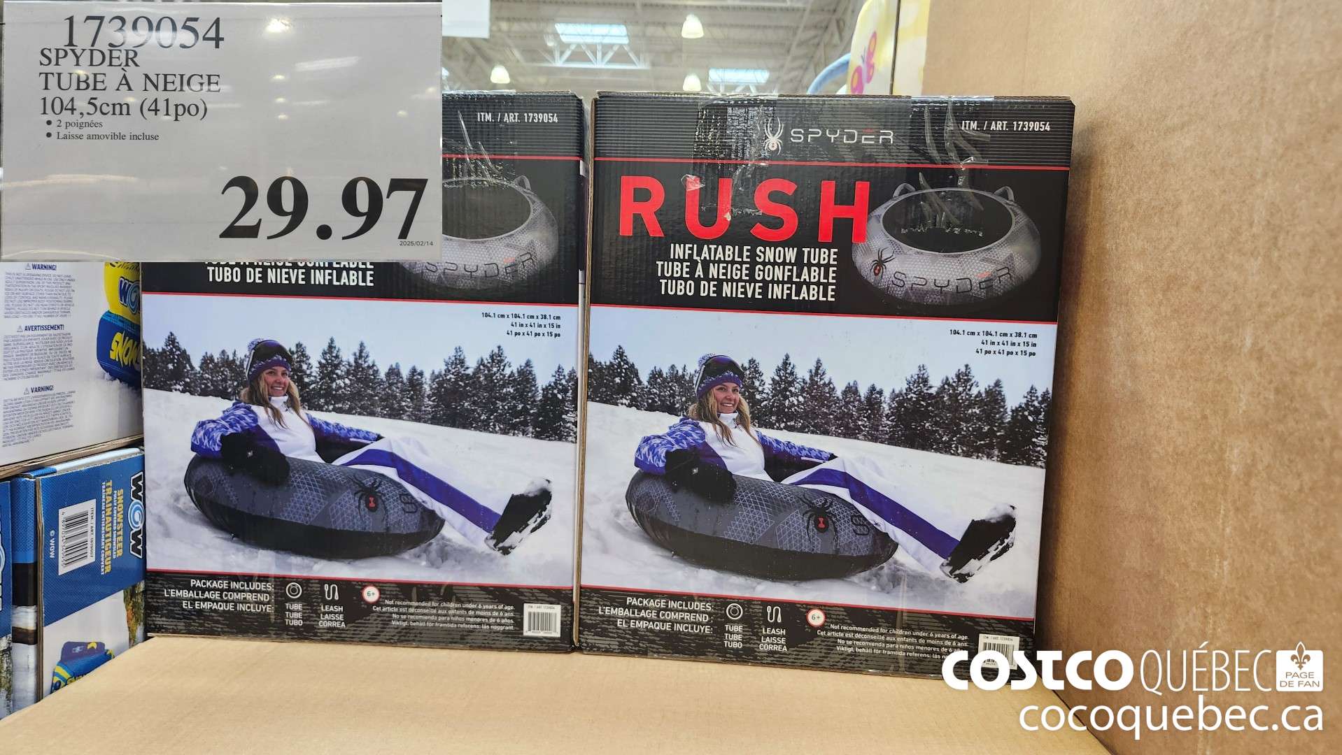 1739054 SPYDER TUBE A NEIGE 104,5cm (41po) $29.97