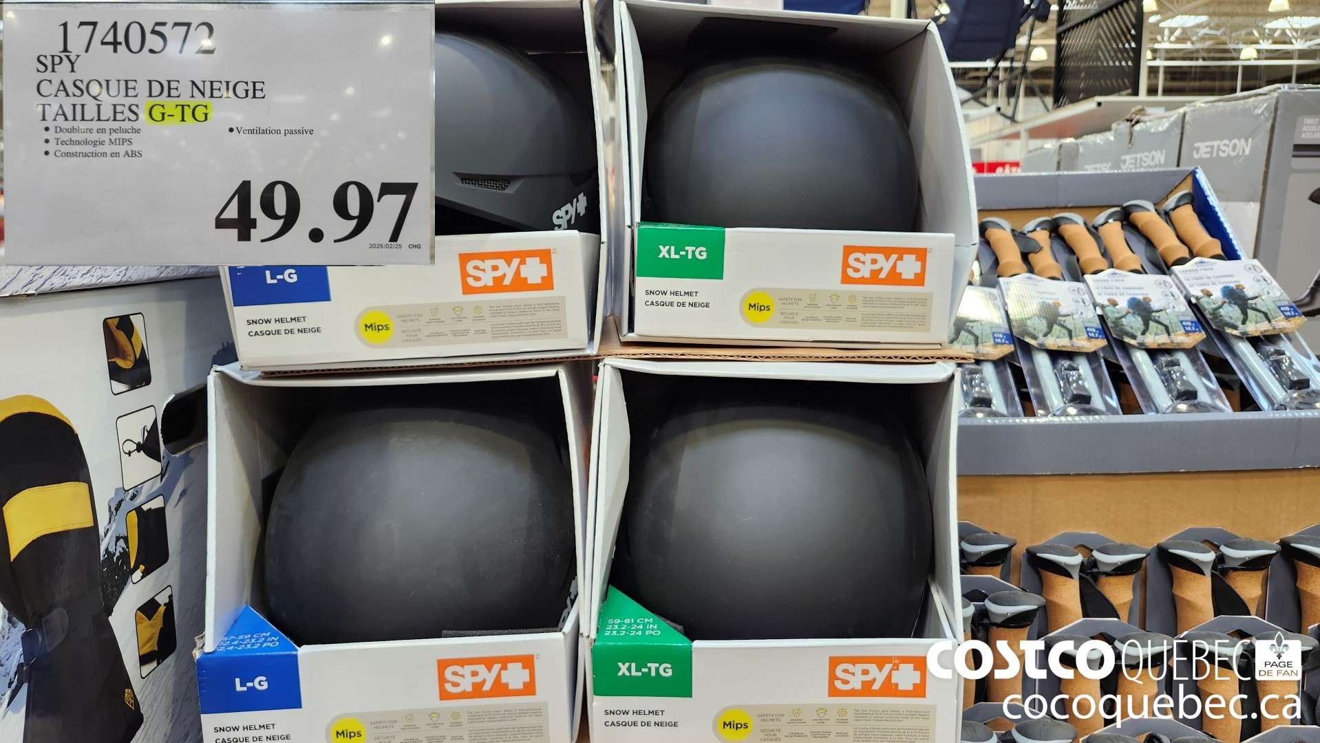 1740572 SPY CASQUE DE NEIGE TAILLES P-TG  $49.97