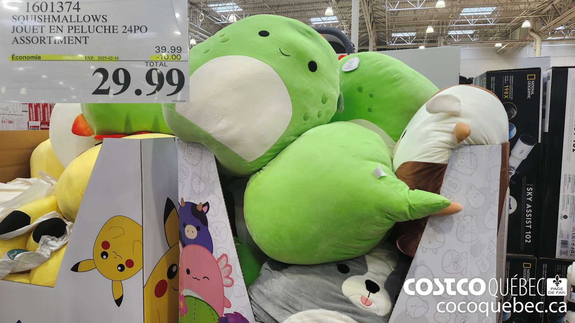 1601374 SQUISHMALLOWS JOUET EN PELUCHE 24PO ASSORTIMENT  ($10.00 INSTANT SAVINGS EXPIRES ON 2025-02-16) $29.99