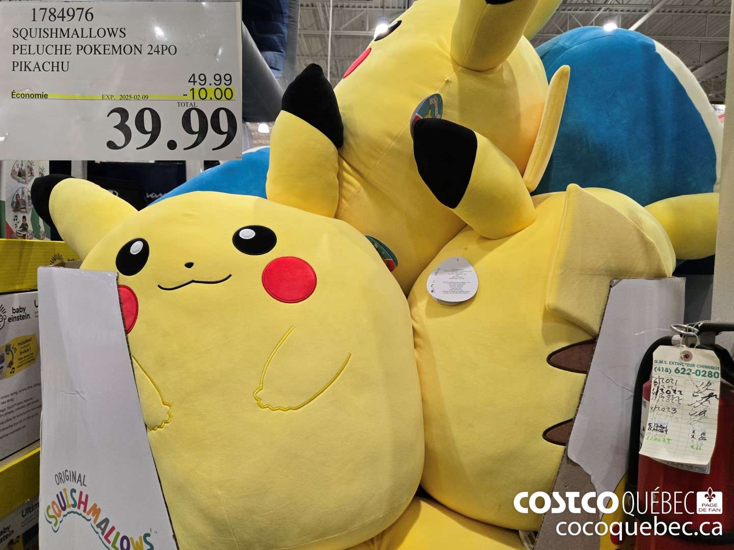 1784976 SQUISHMALLOWS PELUCHE POKEMON 24P0 PIKACHU  ($10.00 INSTANT SAVINGS EXPIRES ON 2025-02-09) $39.99
