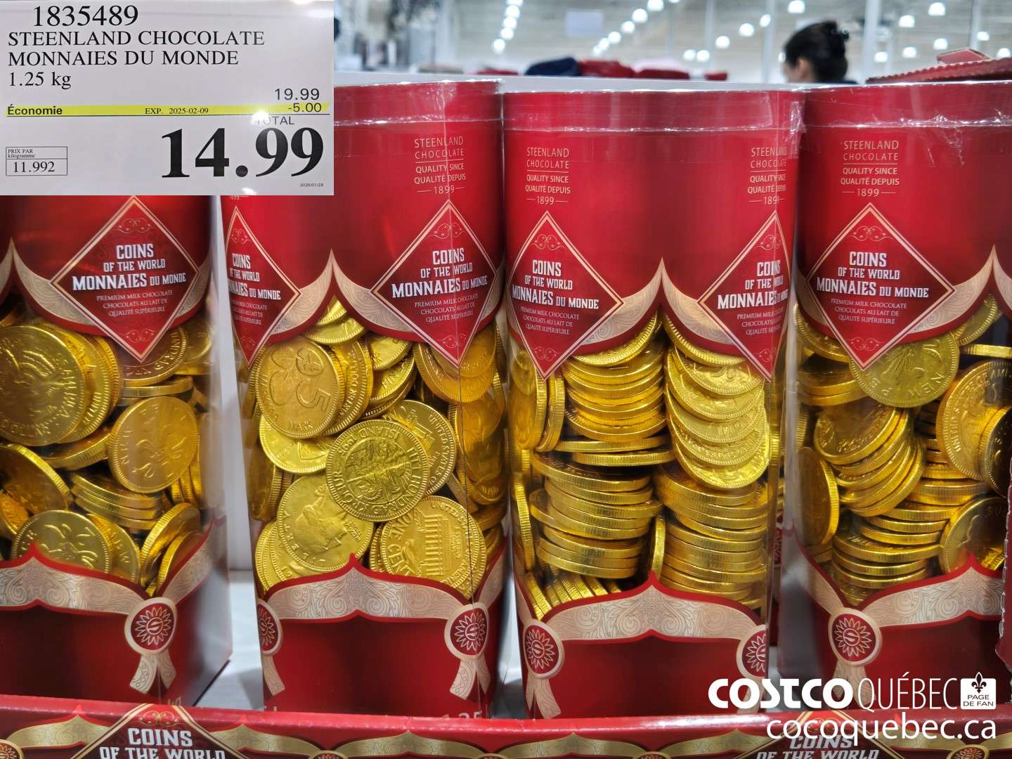 1835489 STEENLAND CHOCOLATE MONNAIES DU MONDE  ($5.00 INSTANT SAVINGS EXPIRES ON 2025-02-09) $14.99