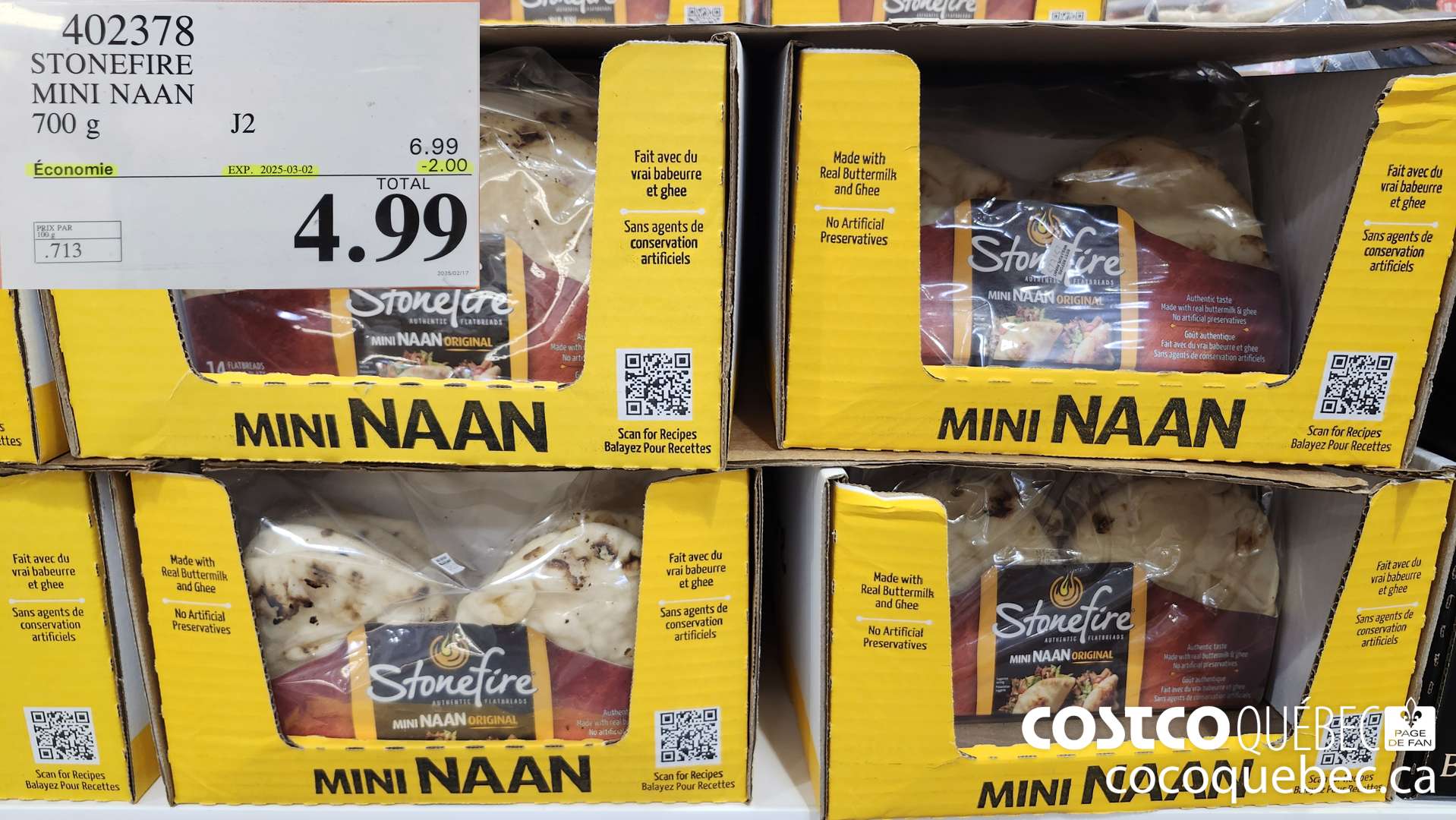 402378 STONEFIRE MINI NAAN 700 g  ($2.00 INSTANT SAVINGS EXPIRES ON 2025-03-02) $4.99