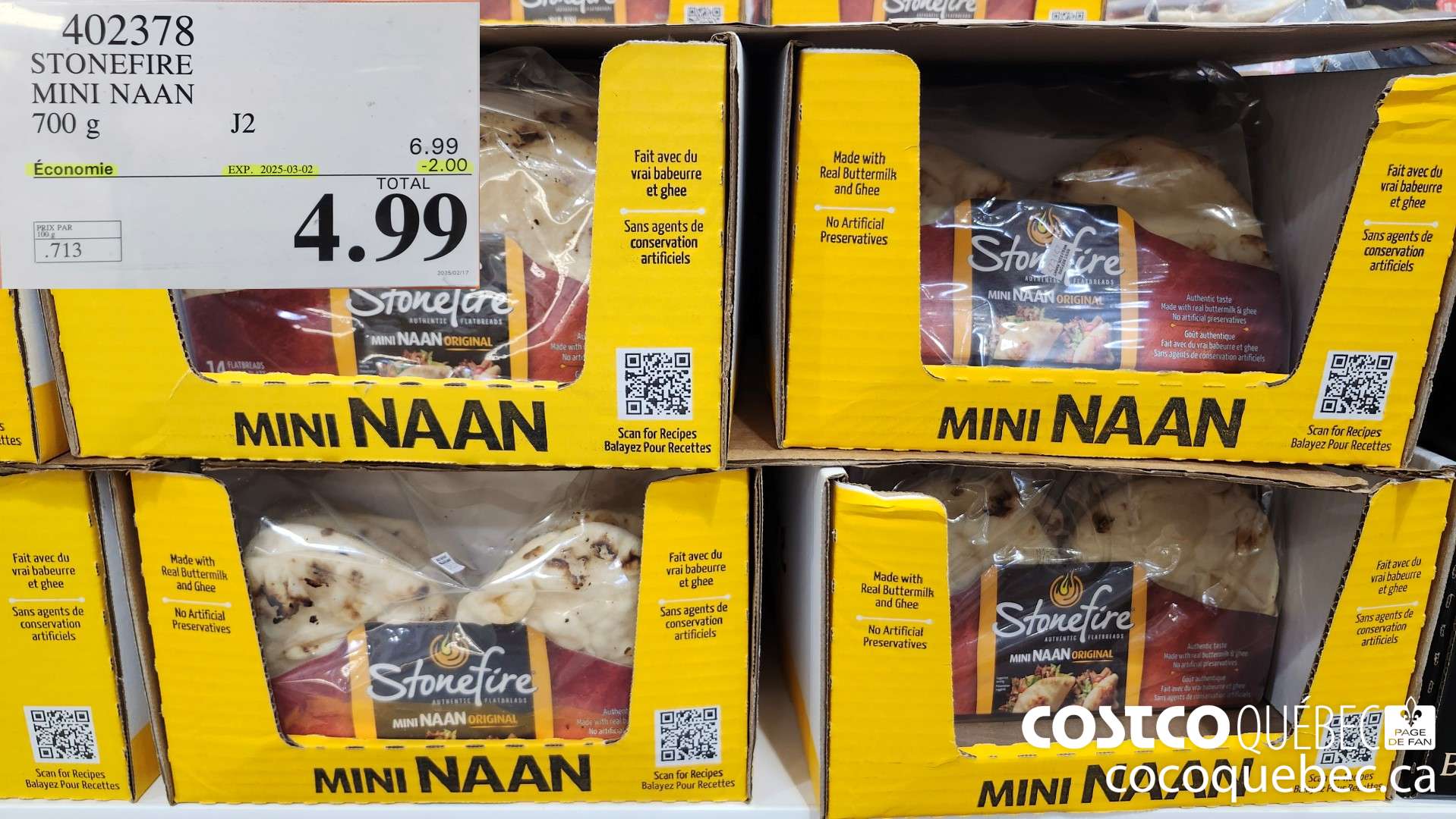 402378 STONEFIRE MINI NAAN 700 g  ($2.00 INSTANT SAVINGS EXPIRES ON 2025-03-02) $4.99