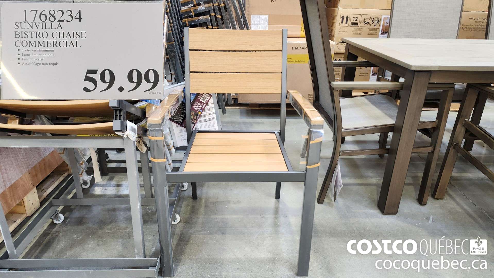 1768234 SUNVILLA BISTRO CHAISE COMMERCIAL  $59.99