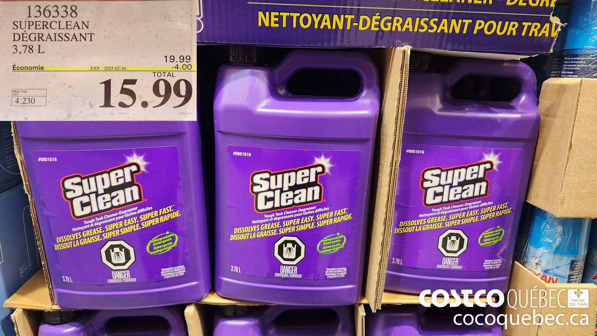 136338 SUPERCLEAN DEGRAISSANT  ($4.00 INSTANT SAVINGS EXPIRES ON 2025-02-16) $15.99