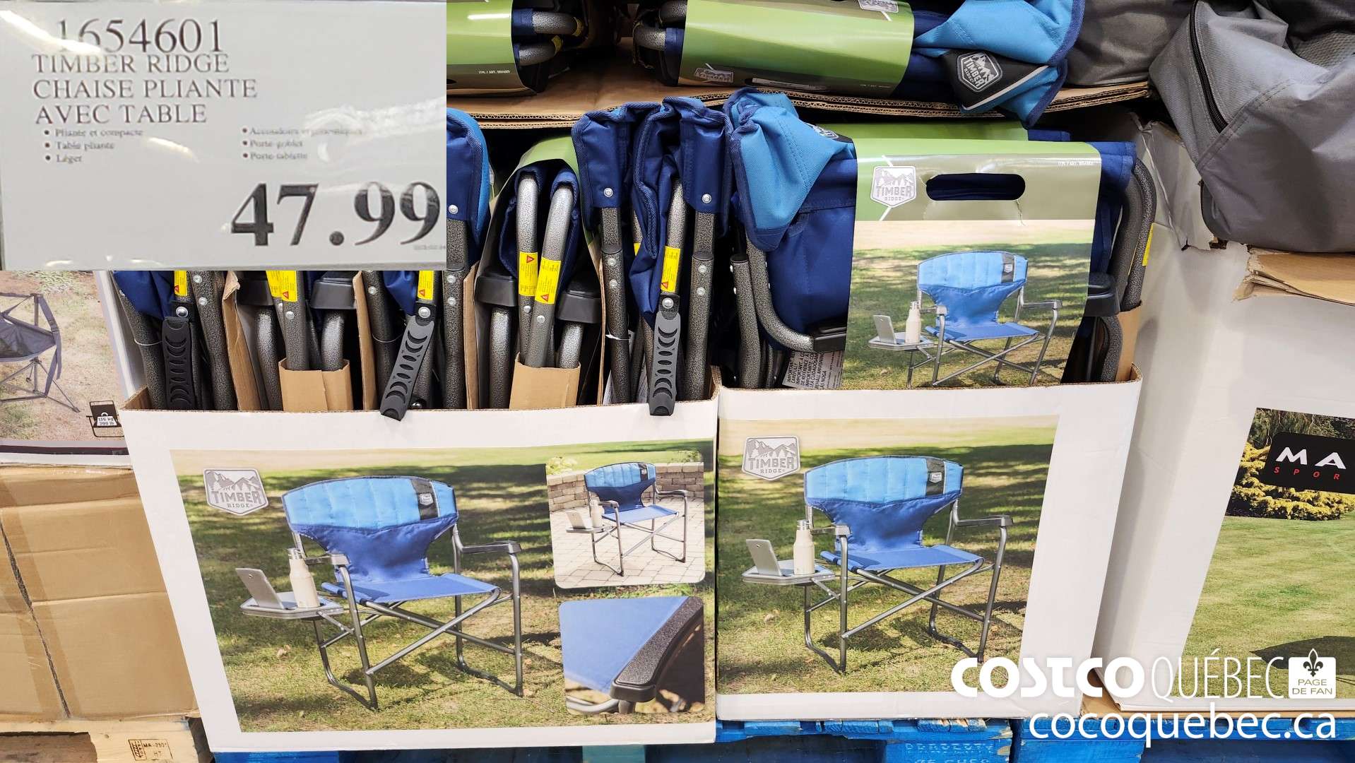 1654601 TIMBER RIDGE CHAISE PLIANTE  $47.99