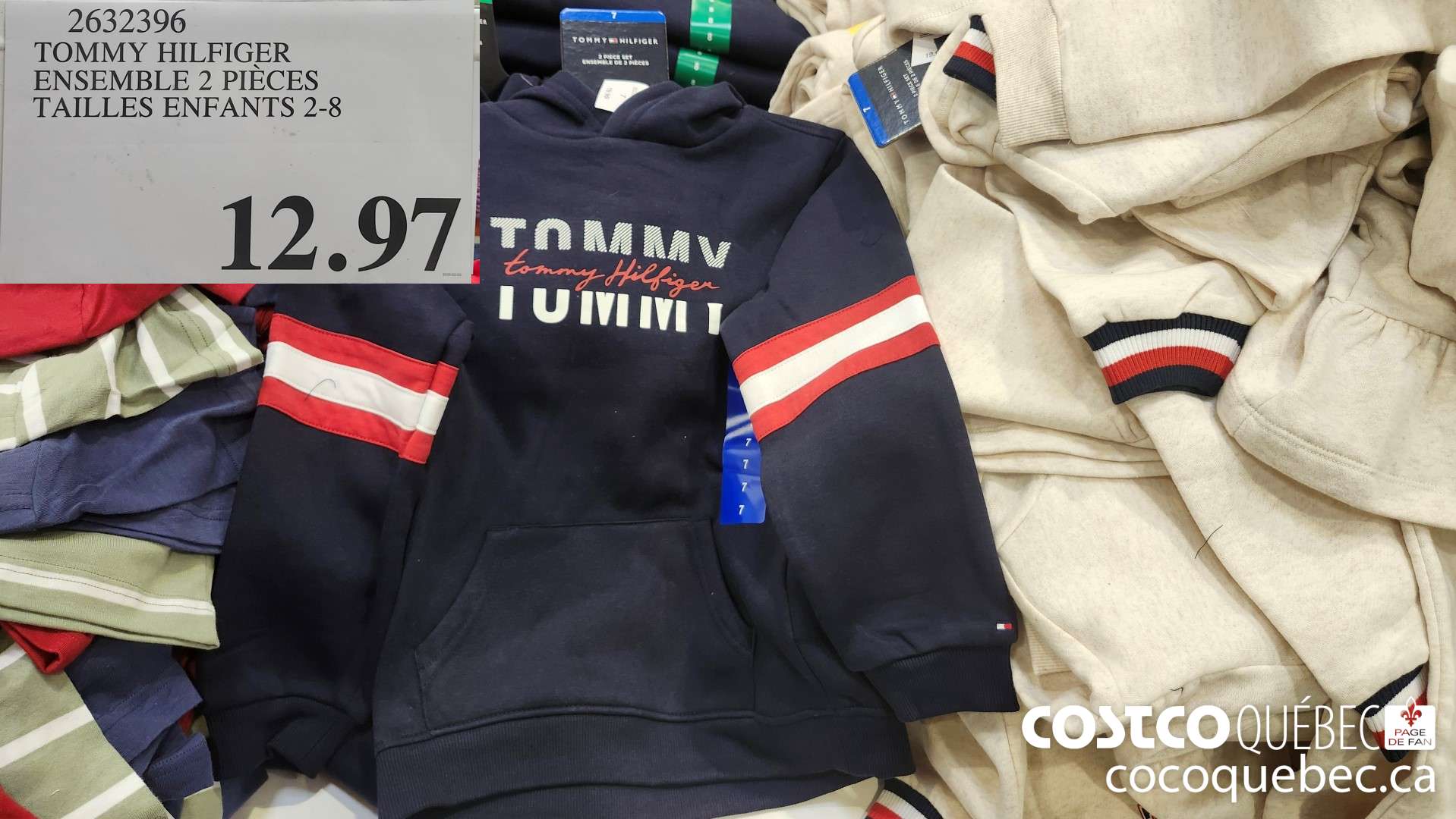 2632396 TOMMY HILFIGER ENSEMBLE 2 PIECES TAILLES ENFANTS 2-8  $12.97
