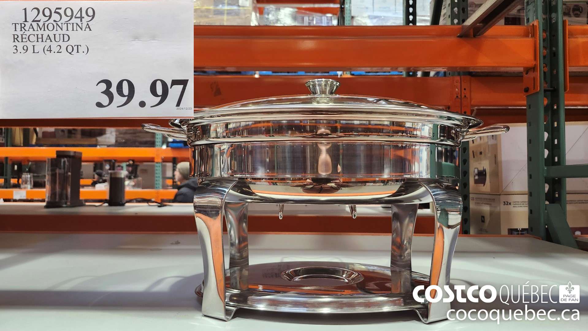 1295949 TRAMONTINA RECHAUD 3.9L (4.2 OT.)  $39.97