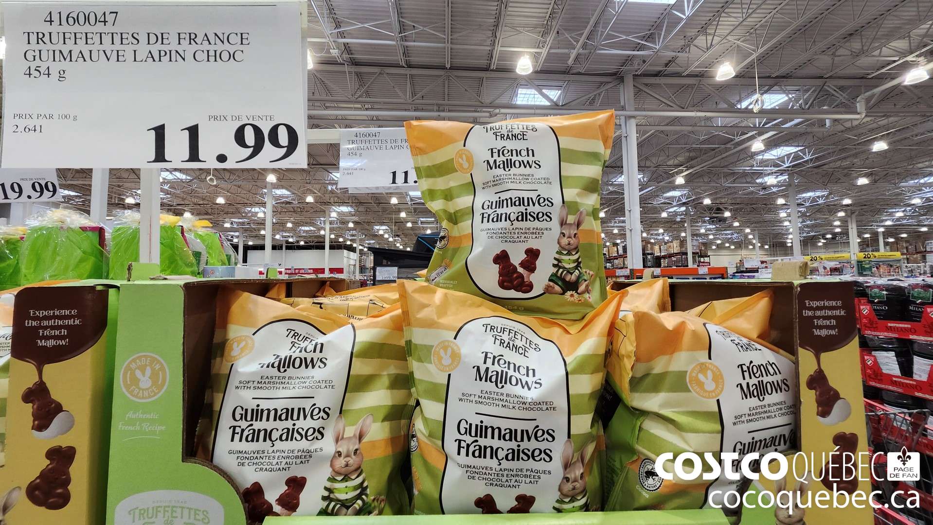 4160047 TRUFFETTES DE FRANCE GUIMAUVE LAPIN CHOC 454 ¢  $11.99