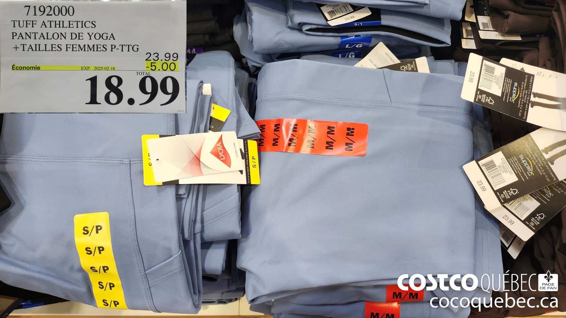 7192000 TUFF ATHLETICS PANTALON DE YOGA +TAILLES FEMMES P- ™ 9  ($5.00 INSTANT SAVINGS EXPIRES ON 2025-02-16) $18.99