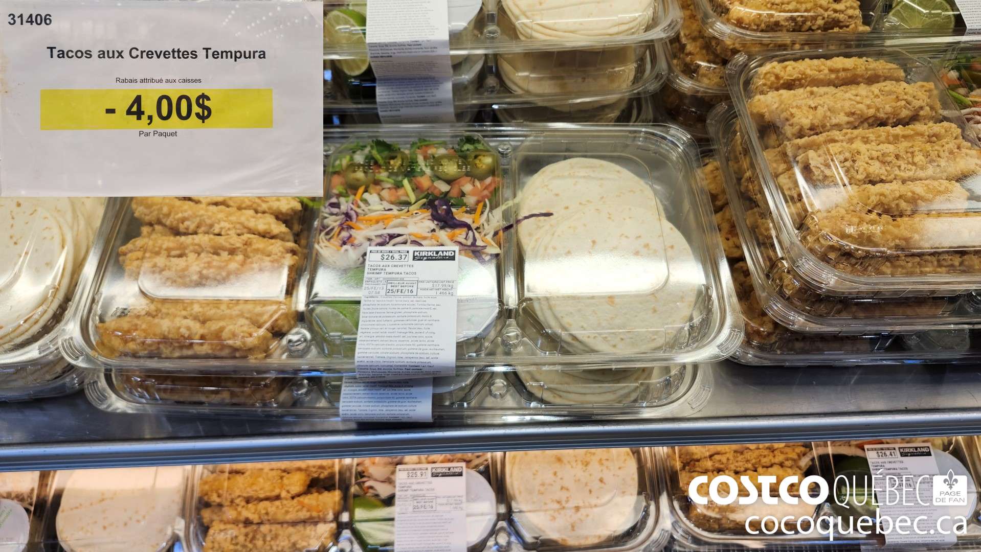 31406 Tacos aux Crevettes Tempura  ($4.00 INSTANT SAVINGS)