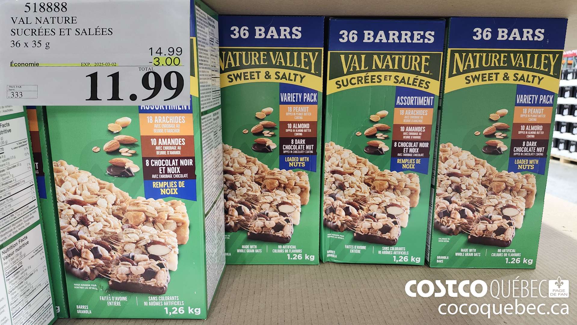 518888 VAL NATURE SUCREES ET SALEES  ($3.00 INSTANT SAVINGS EXPIRES ON 2025-03-02) $11.99