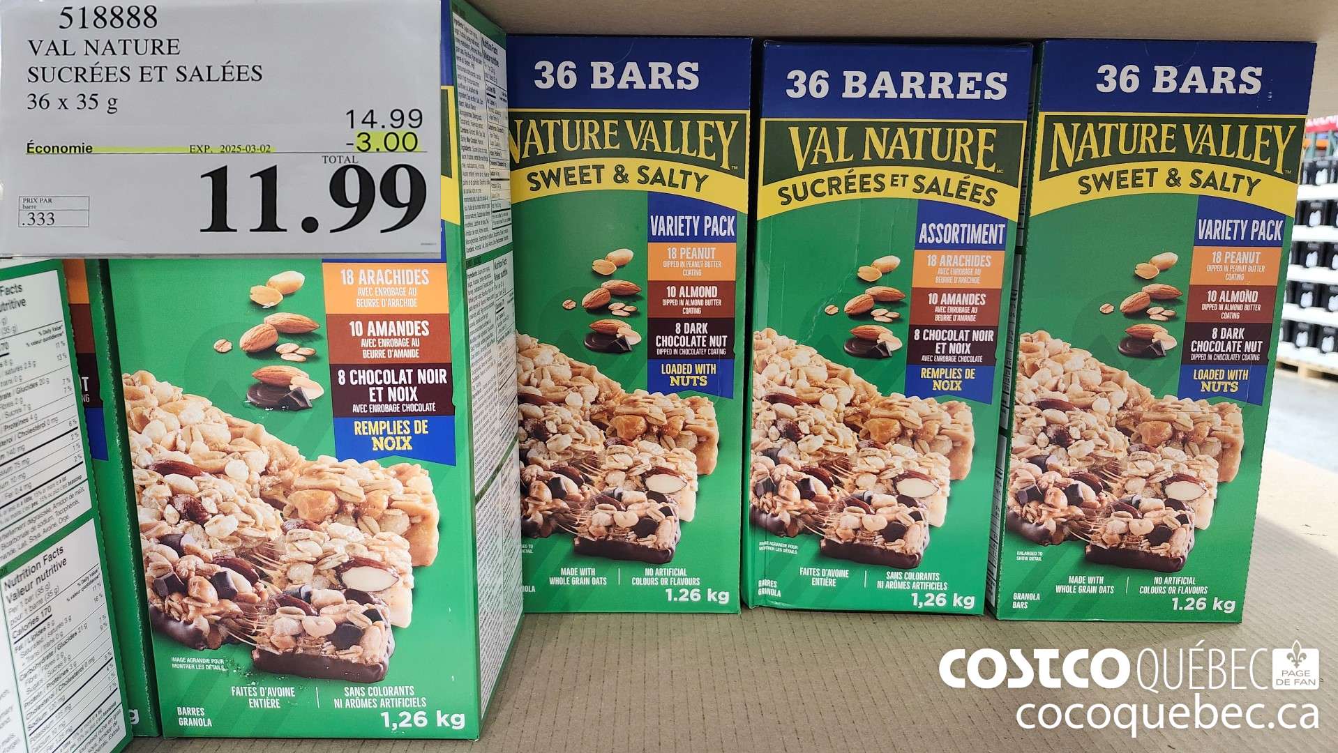 518888 VAL NATURE SUCREES ET SALEES  ($3.00 INSTANT SAVINGS EXPIRES ON 2025-03-02) $11.99