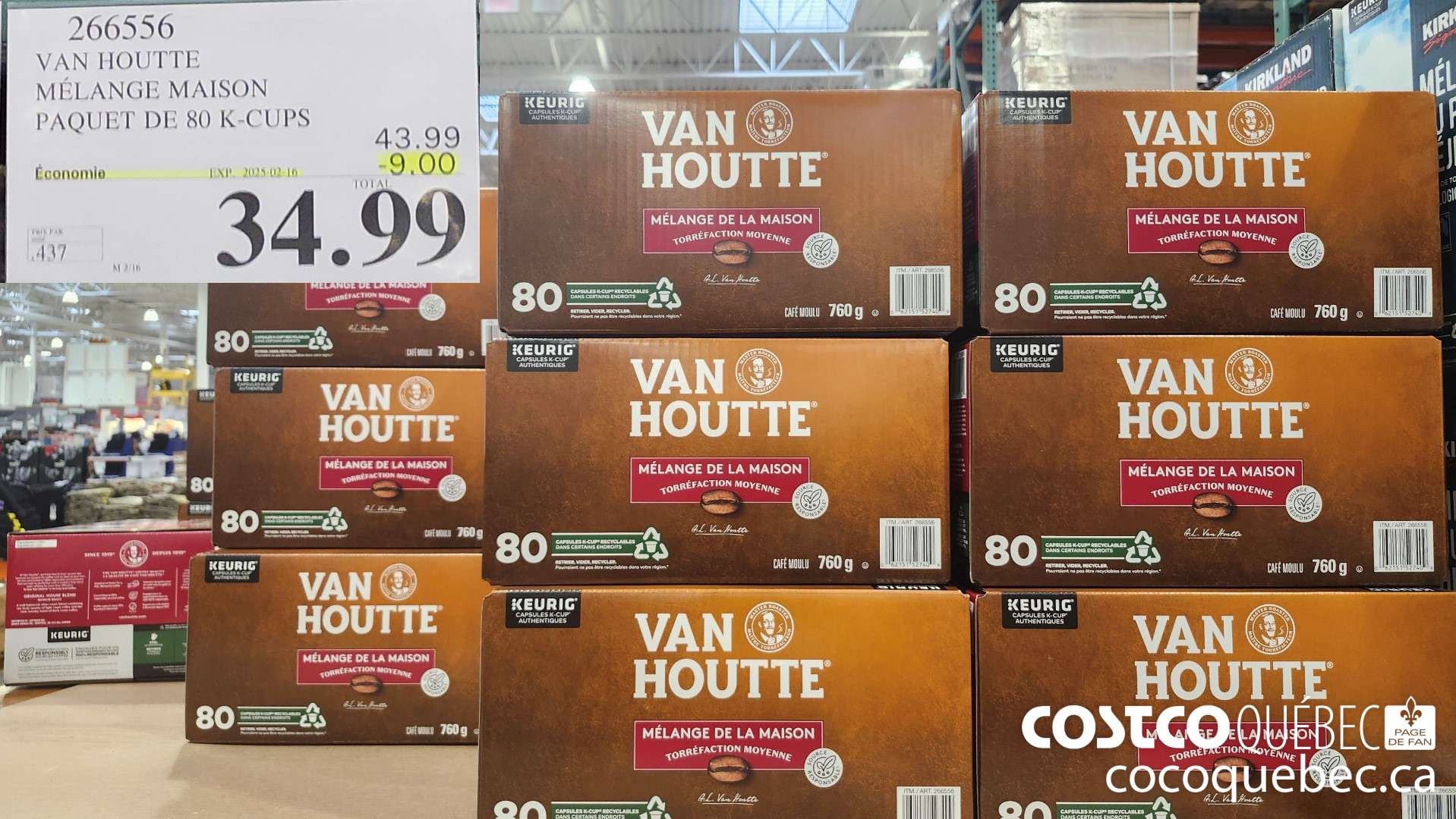 266556 VAN HOUTTE MELANGE MAISON PAQUET DE 80 K-CUPS ($9.00 INSTANT SAVINGS EXPIRES ON 2025-02-16) $34.99