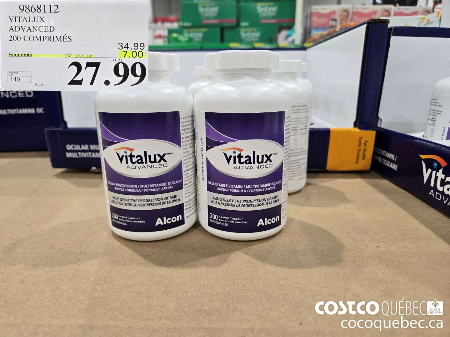 9868112 VITALUX ADVANCED 200 COMPRIMES  ($7.00 INSTANT SAVINGS EXPIRES ON 2025-02-16) $27.99