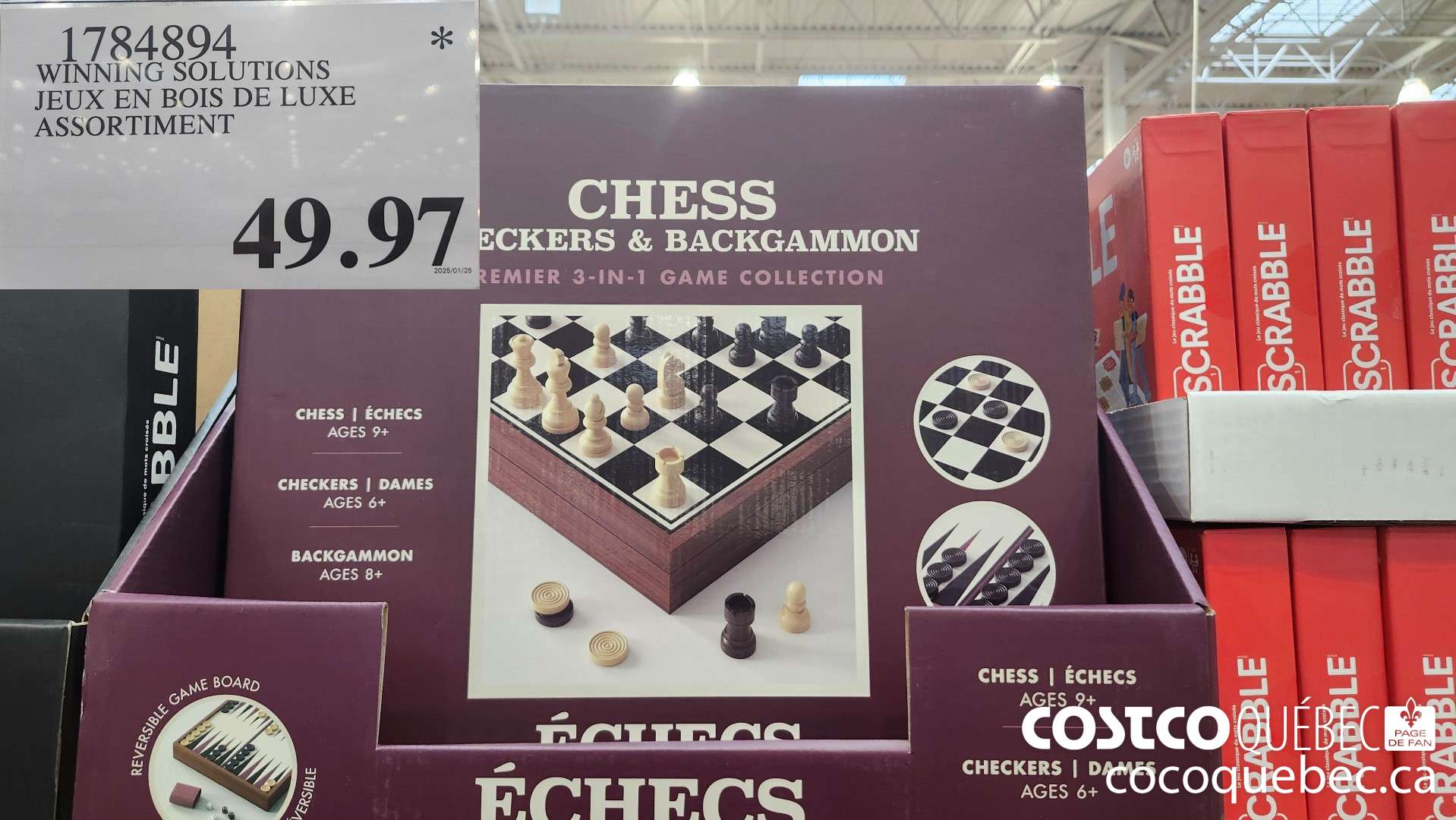 1784894 WINNING SOLUTIONS JEUX EN BOIS DE LUXE ASSORTIMENT  $49.97