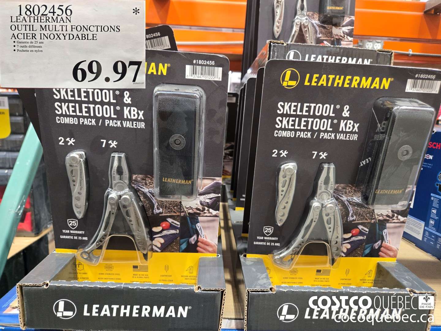 180245 se LEATHERMAN OUTIL MULTI FONCTIONS ACIER INOXYDABLE  $69.97