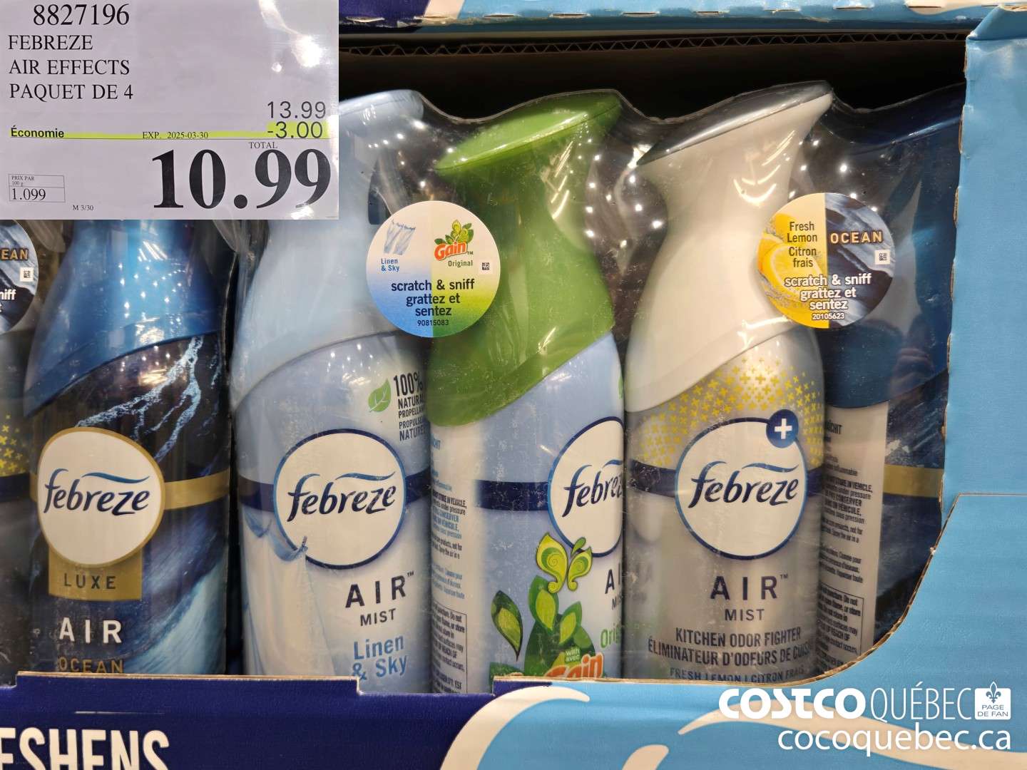 8827196 AIR EFFECTS PAQUET DE 4 ($3.00 INSTANT SAVINGS EXPIRES ON 2025-03-30) $10.99