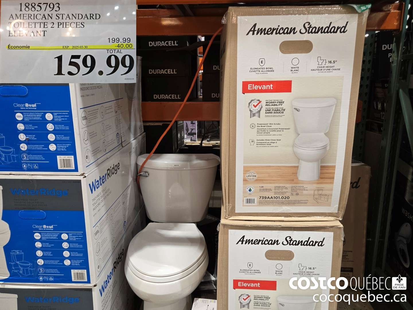 1885793 AMERICAN STANDARD TOILETTE 2 PIECES ELEVANT  ($40.00 INSTANT SAVINGS EXPIRES ON 2025-03-30) $159.99