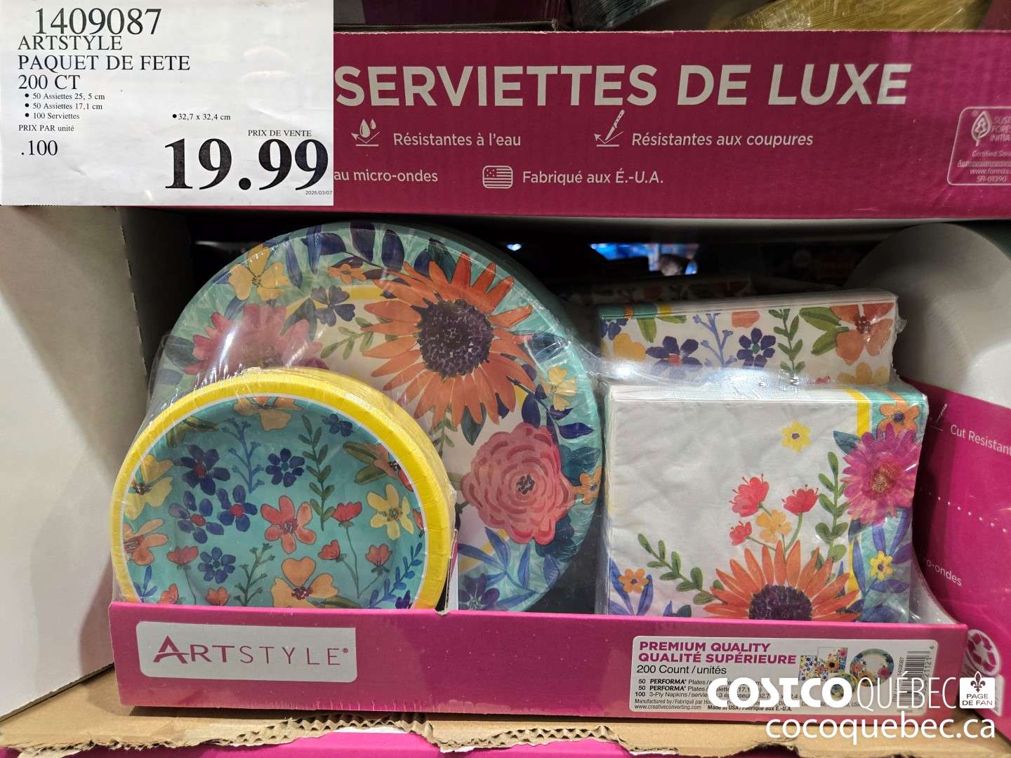 1409087 ARTSTYLE PAQUET DE FETE 200 CT  $19.99