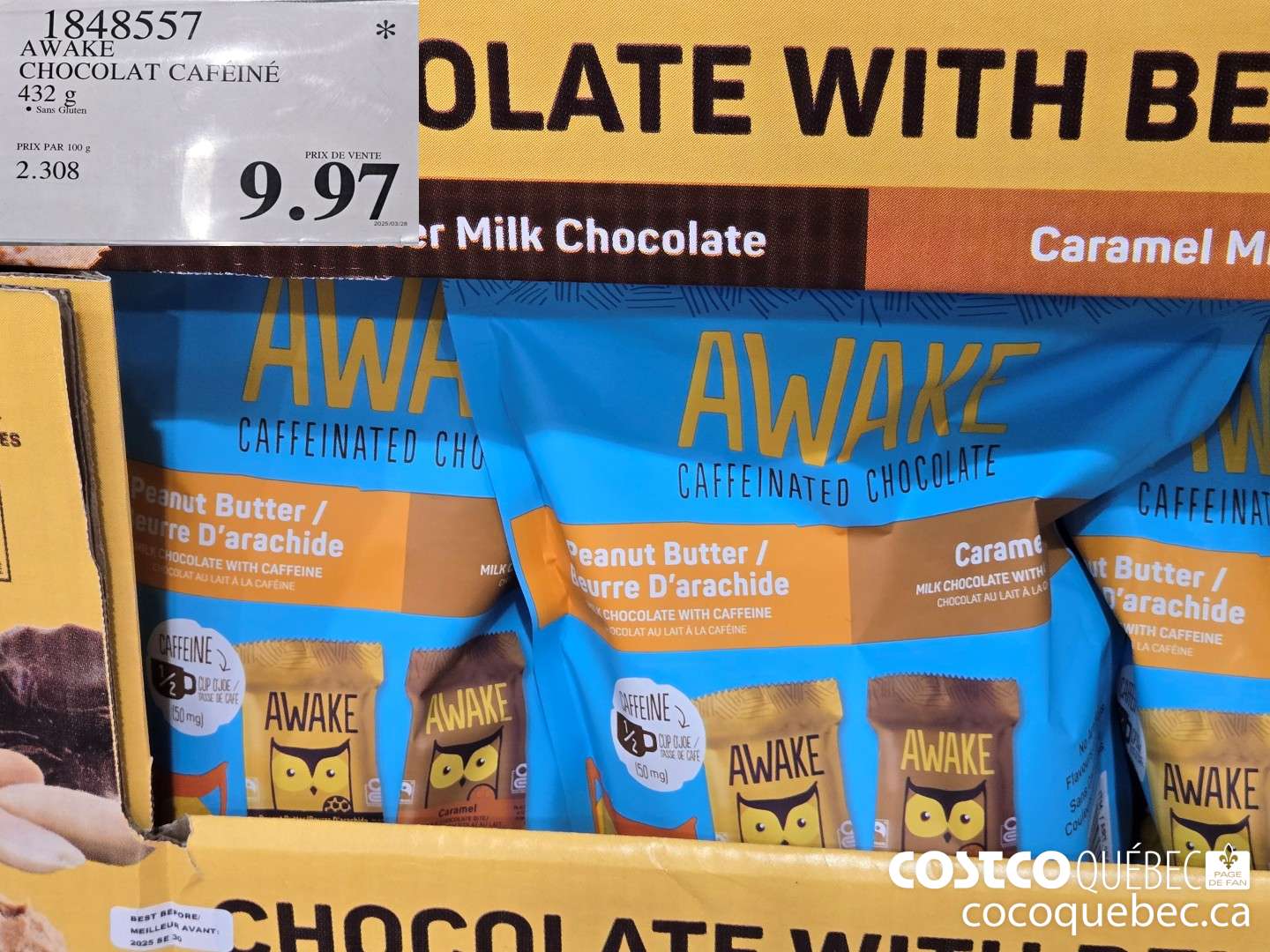 1848557 AWAKE CHOCOLAT CAFEINE  $9.97