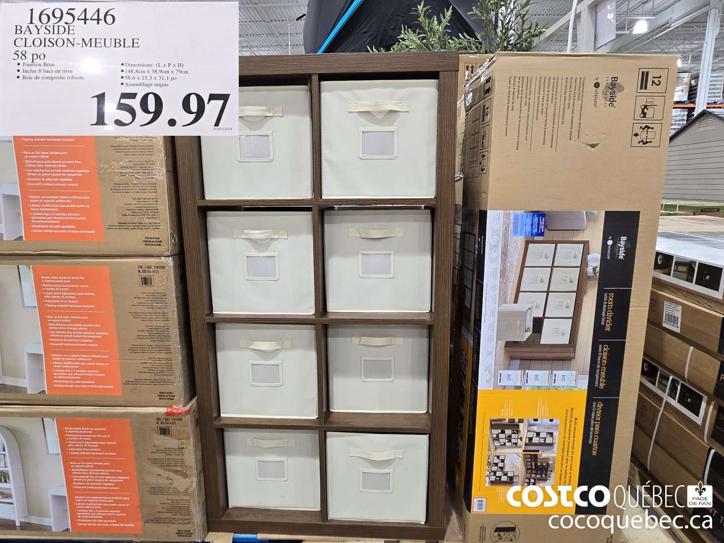 1695446 BAYSIDE CLOISON-MEUBLE  $159.97