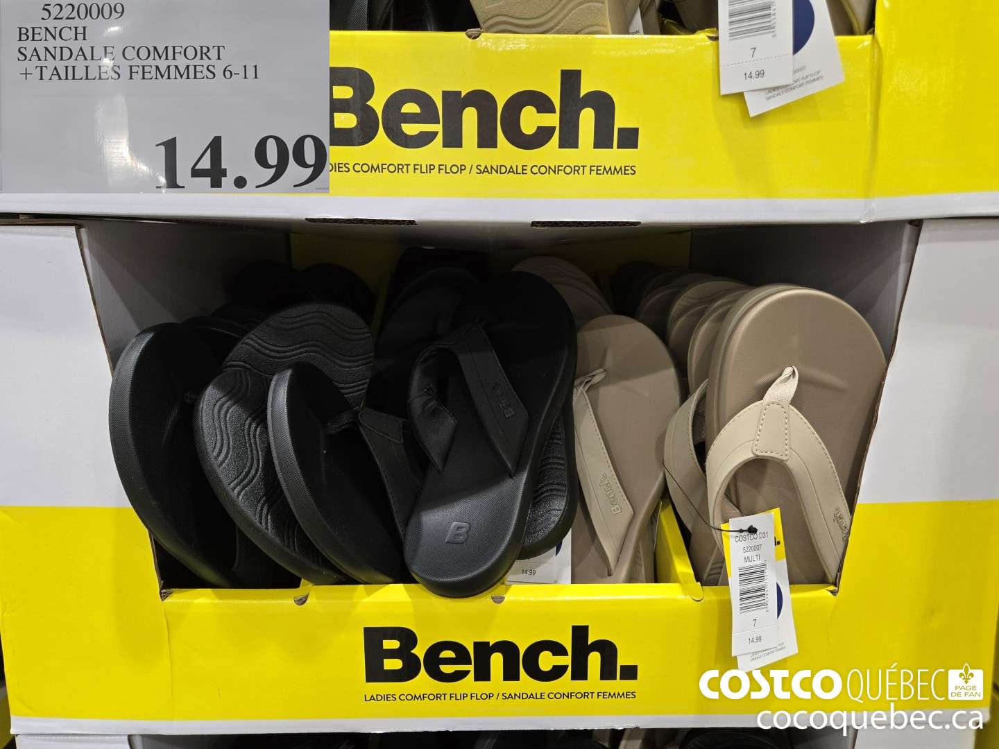 5220009 BENCH SANDALE COMFORT +TAILLES FEMMES 6-11  $14.99