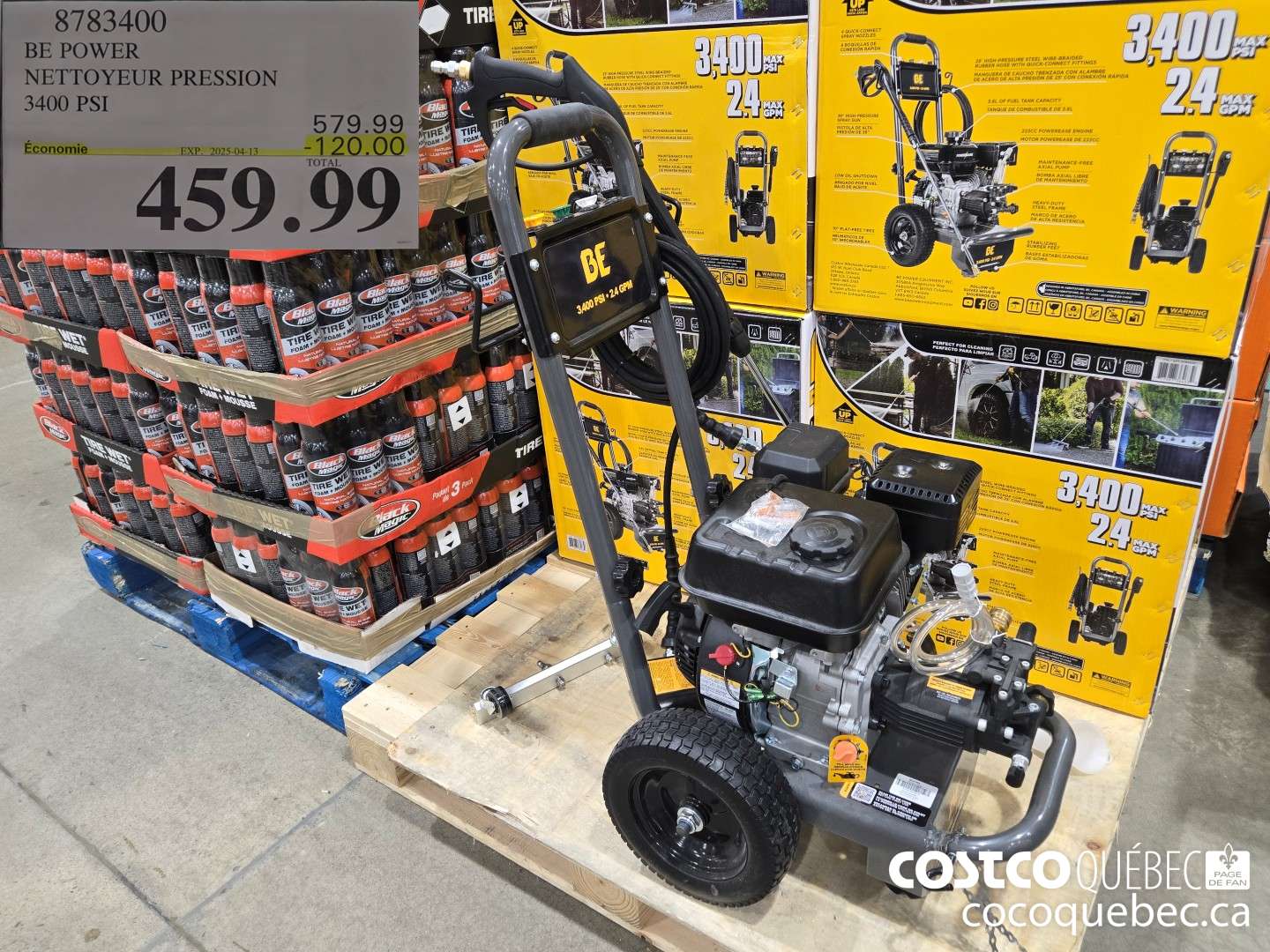 8783400 BE POWER NETTOYEUR PRESSION ESS 3400 PSI  ($120.00 INSTANT SAVINGS EXPIRES ON 2025-04-13) $459.99