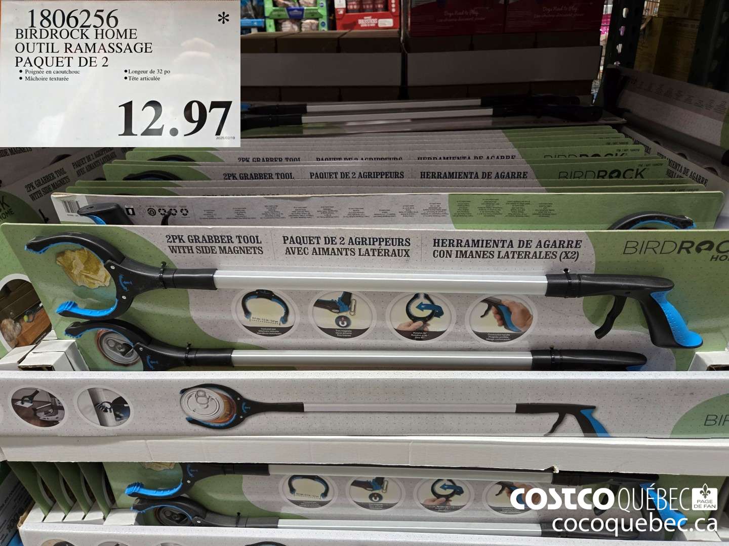 1806256 BIRDROCK HOME OUTIL RAMASSAGE PAQUET DE 2  $12.97
