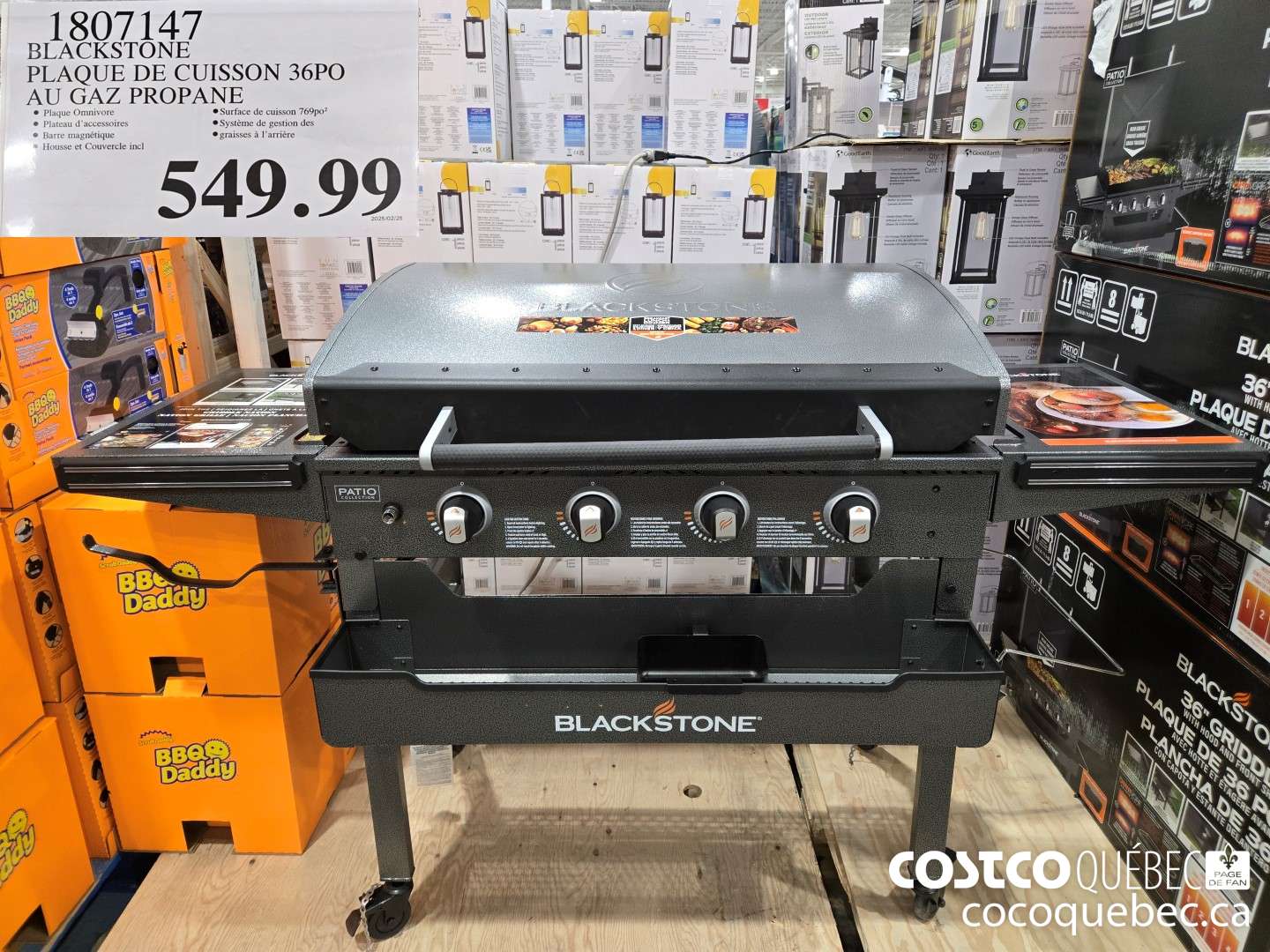 1807147 BLACKSTONE PLAQUE DE CUISSON 36PO AU GAZ PROPANE  $549.99
