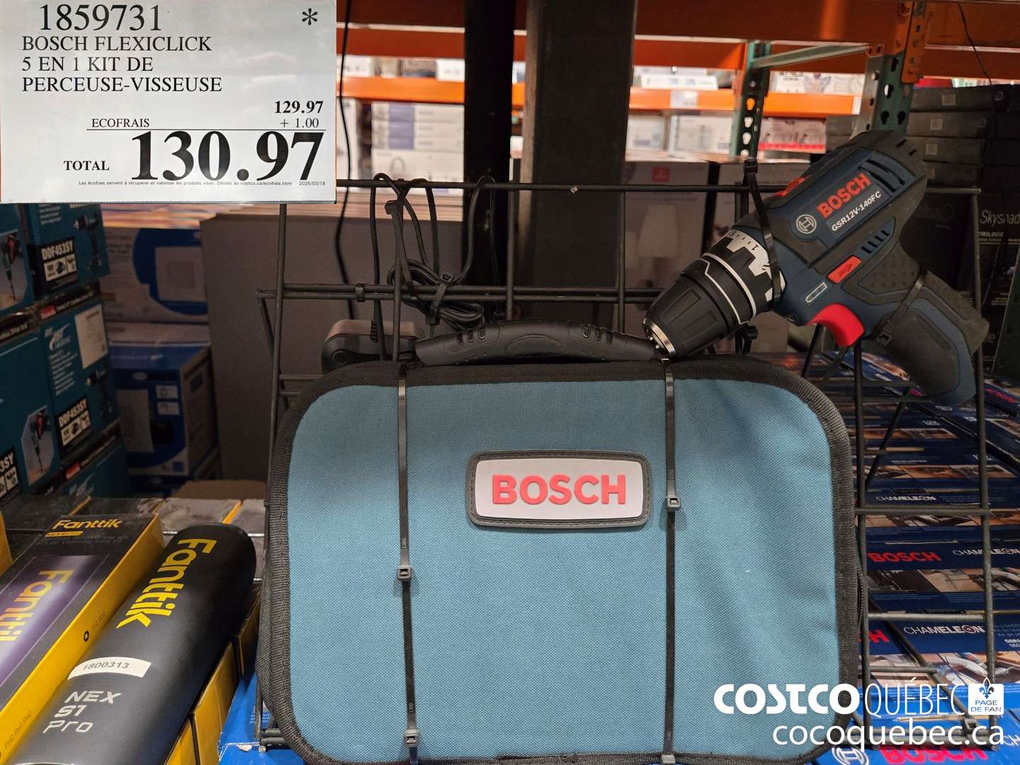 1859731 BOSCH FLEXICLICK 5 EN 1 KIT DE PERCEUSE-VISSEUSE  $130.97