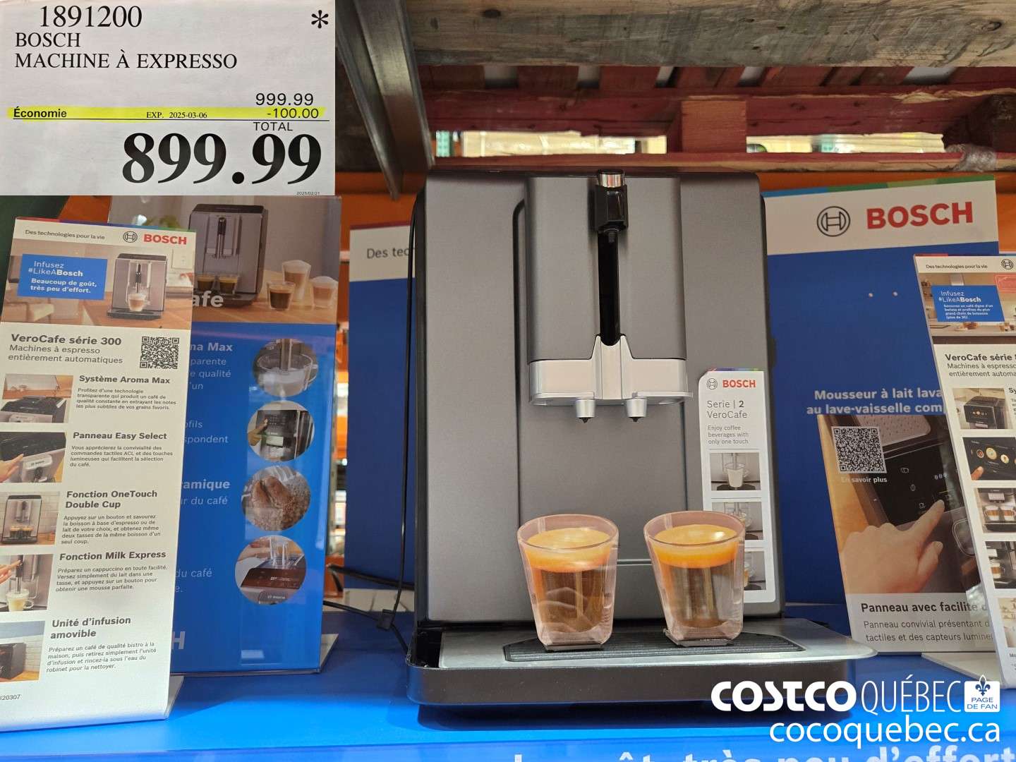 1891200 BOSCH MACHINE A EXPRESSO  ($100.00 INSTANT SAVINGS EXPIRES ON 2025-02-06) $899.99