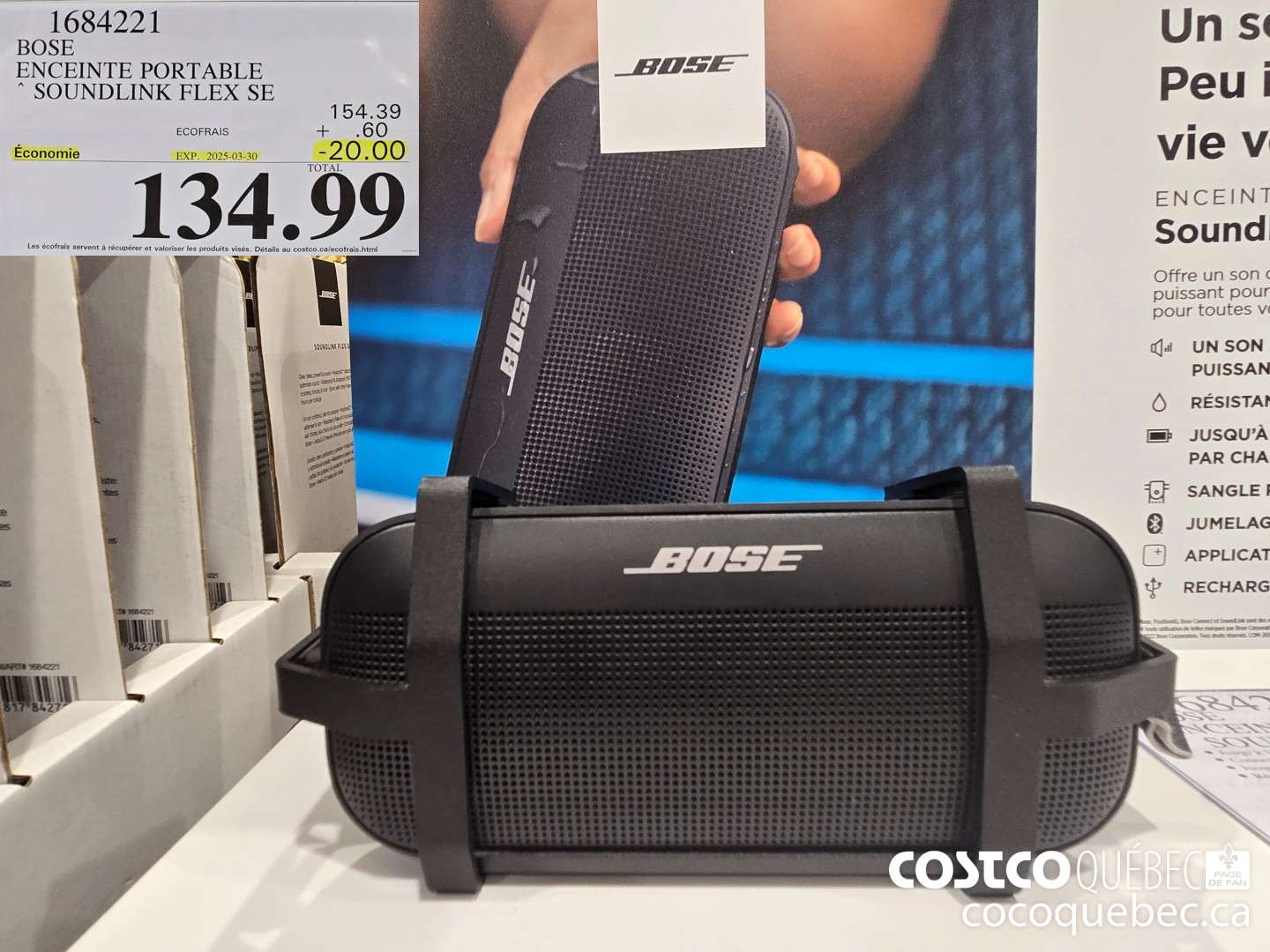 1684221 BOSE ENCEINTE PORTABLE * SOUNDLINK FLEX SE  ($20.00 INSTANT SAVINGS EXPIRES ON 2025-03-30) $134.99
